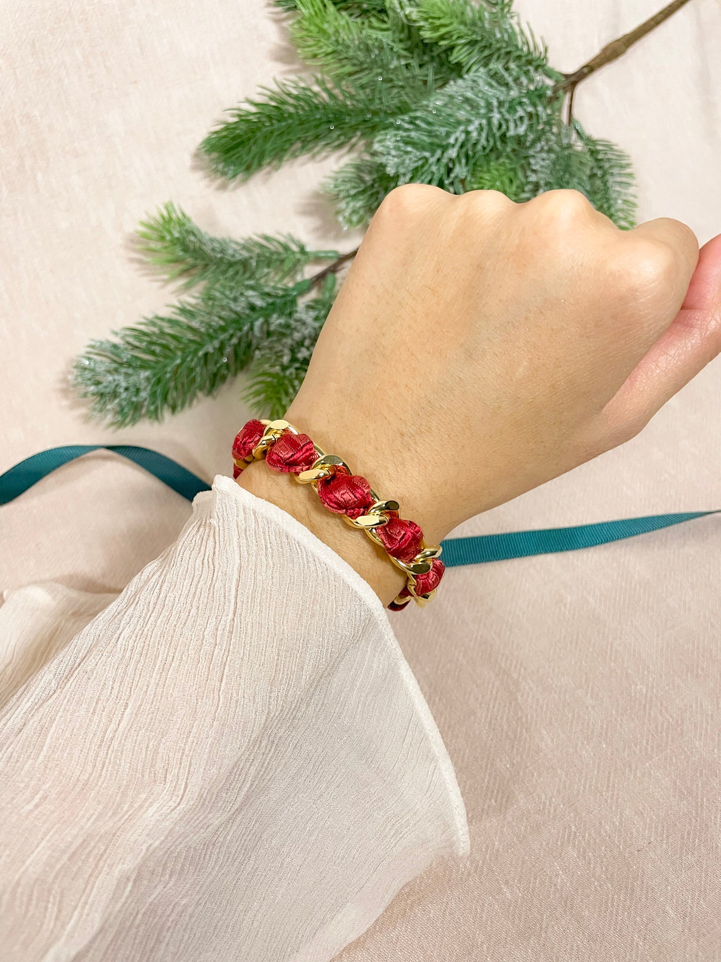 Bracelet Mailles Upcyclé 'Mon chéri'