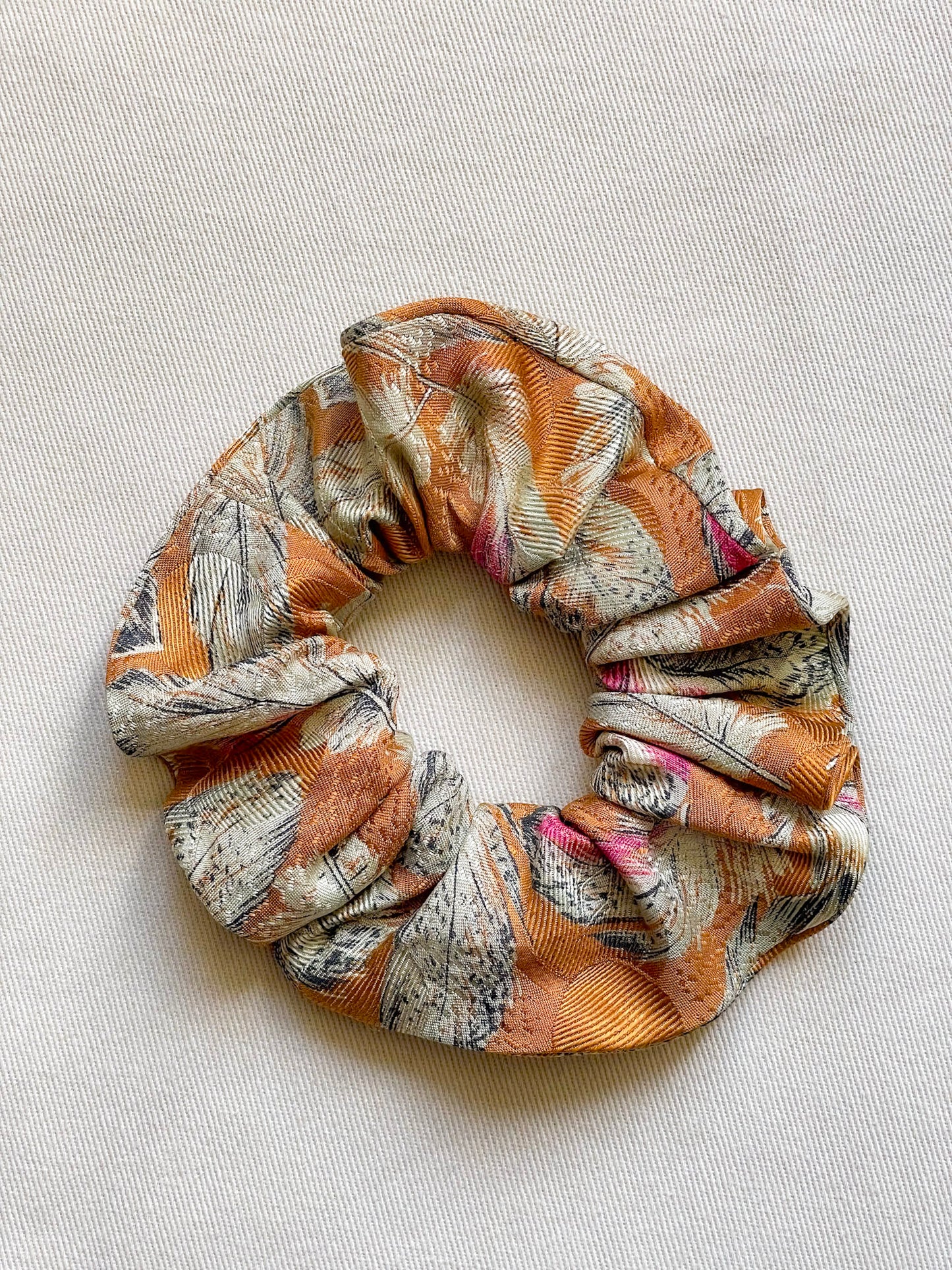 Chouchou Upcyclé Essentiel 'Feuillage d'Or'