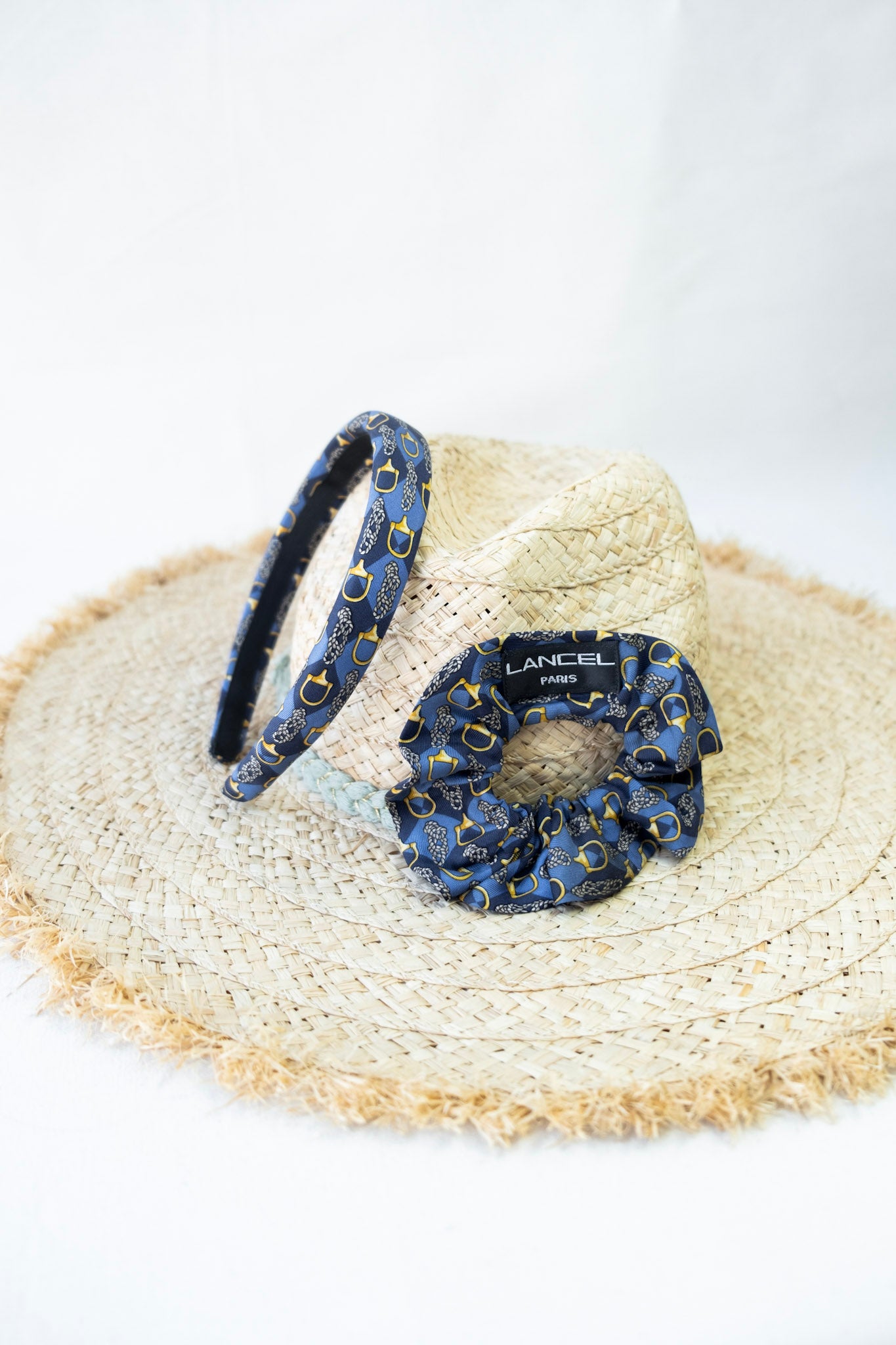 Ensemble Upcyclé Iconique 'Bleu Hippique'