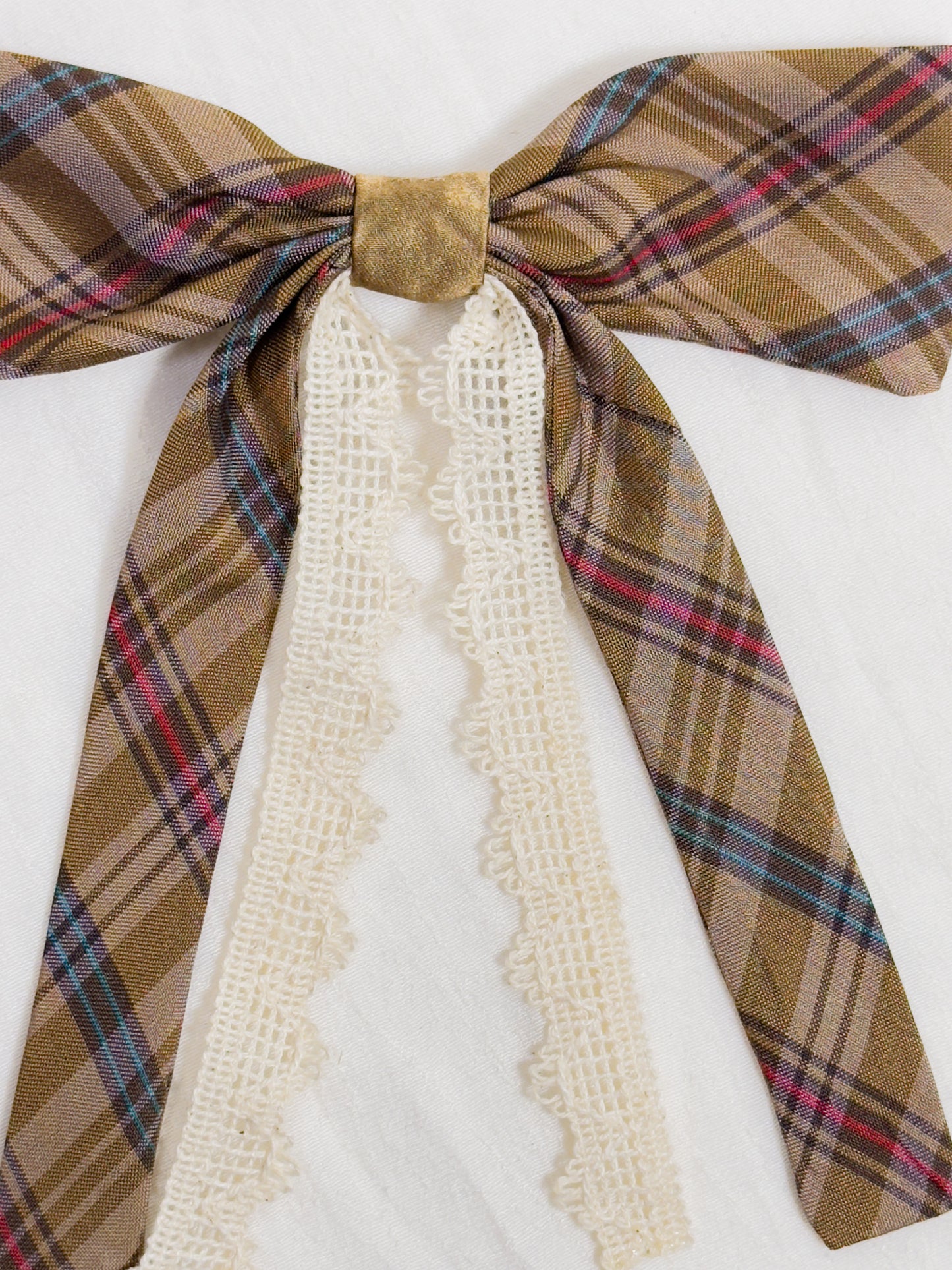 Barrette Nœud Upcyclé 'Holidays in Edinburgh'