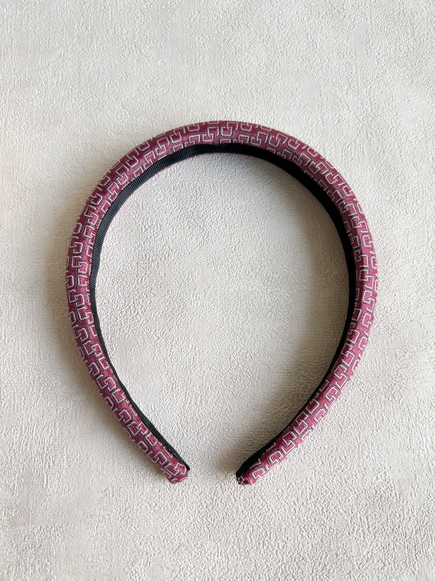 Headband Upcyclé Iconique 'Rose Nacre'
