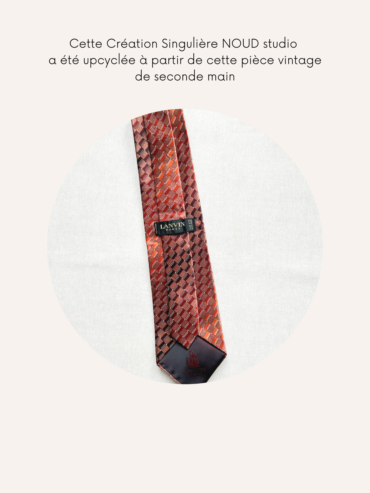 Collier Mailles Upcyclé Tout en Soie 'L'art du bronze'