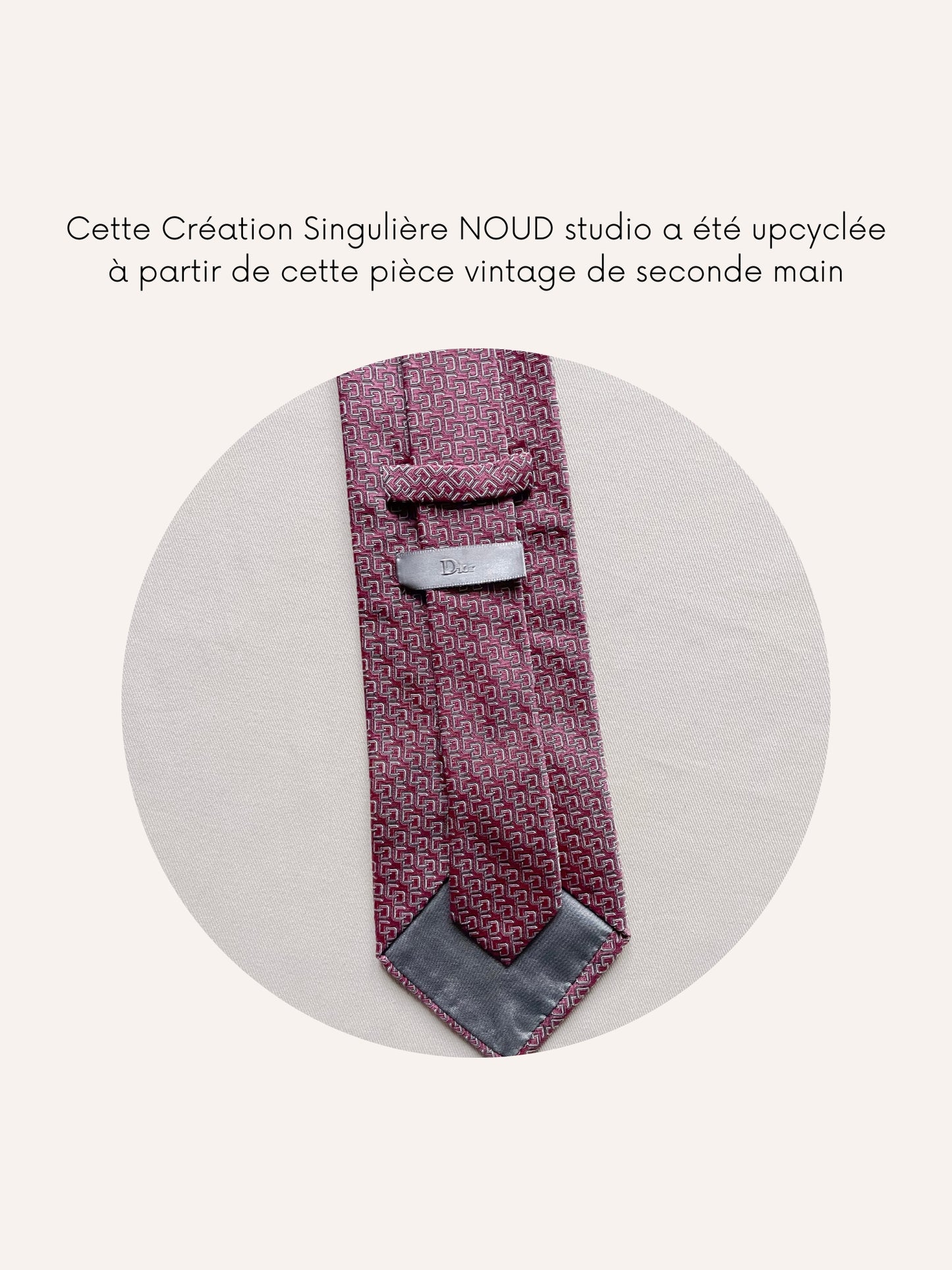 Headband Upcyclé Iconique 'Rose Nacre'