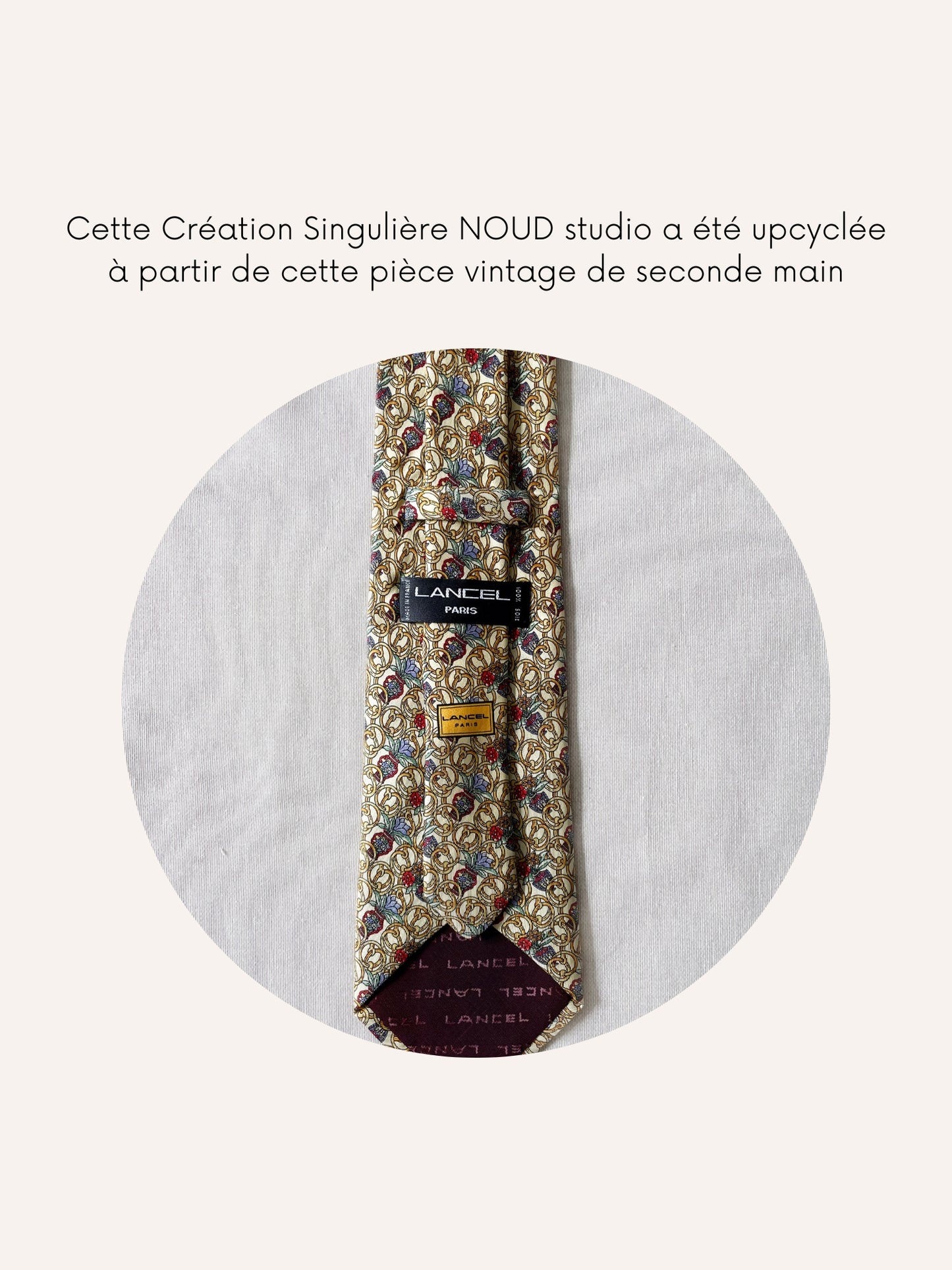 Chouchou Upcyclé Iconique 'Anneaux fleuris'