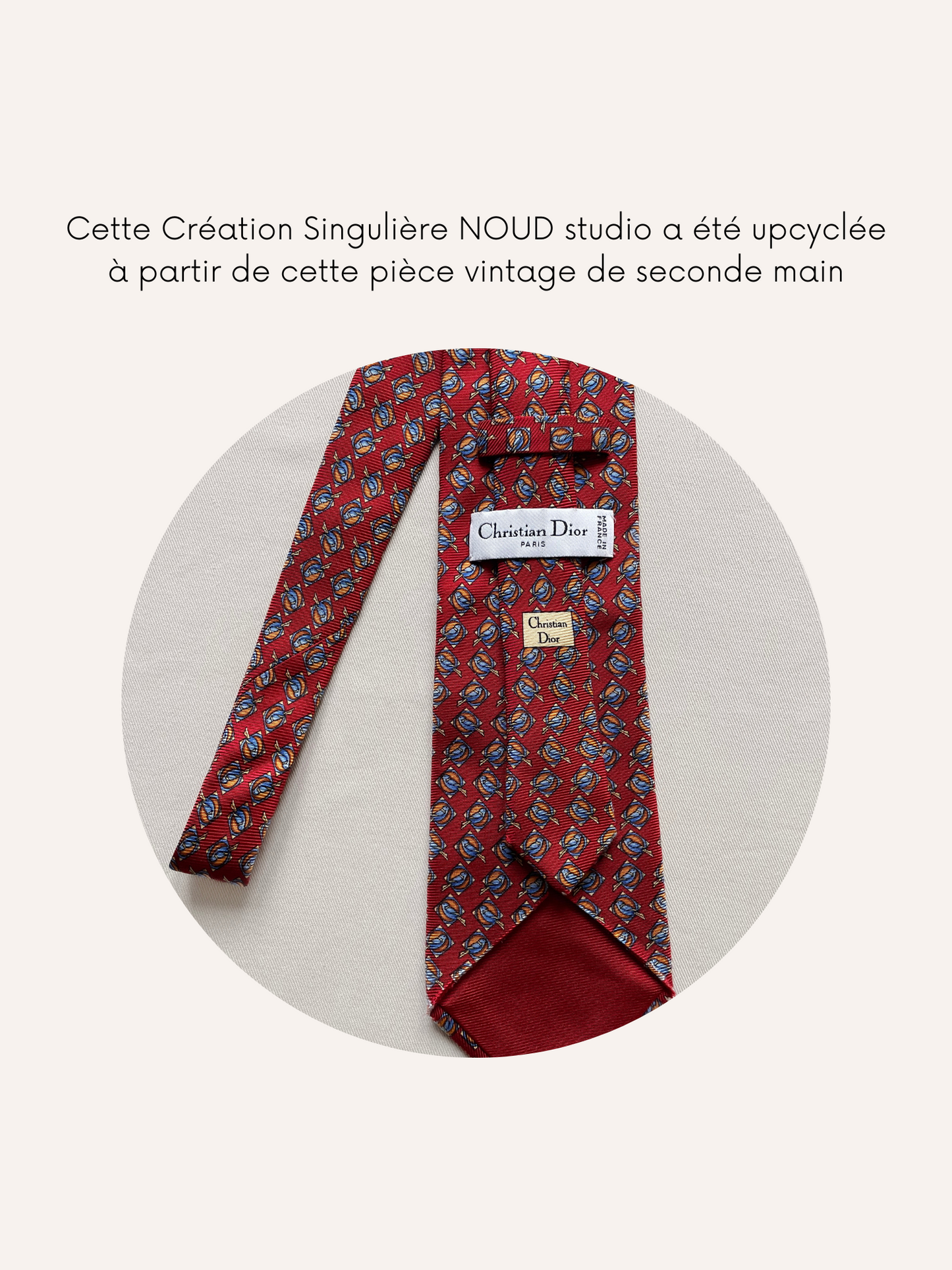 Collier Mailles Upcyclé Tout en Soie 'Le Monticole'