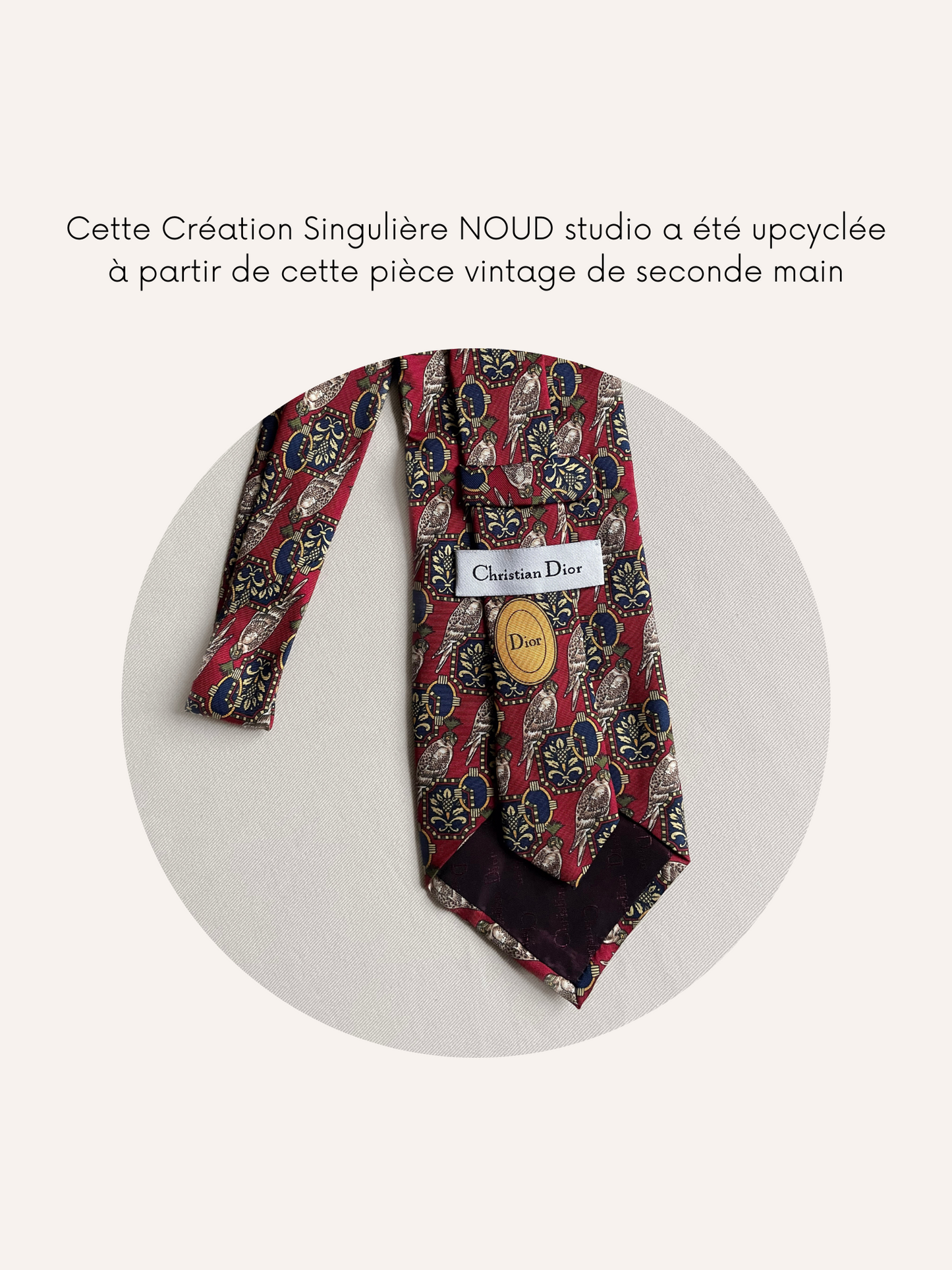 Chouchou Upcyclé Signature 'Fauconnerie'