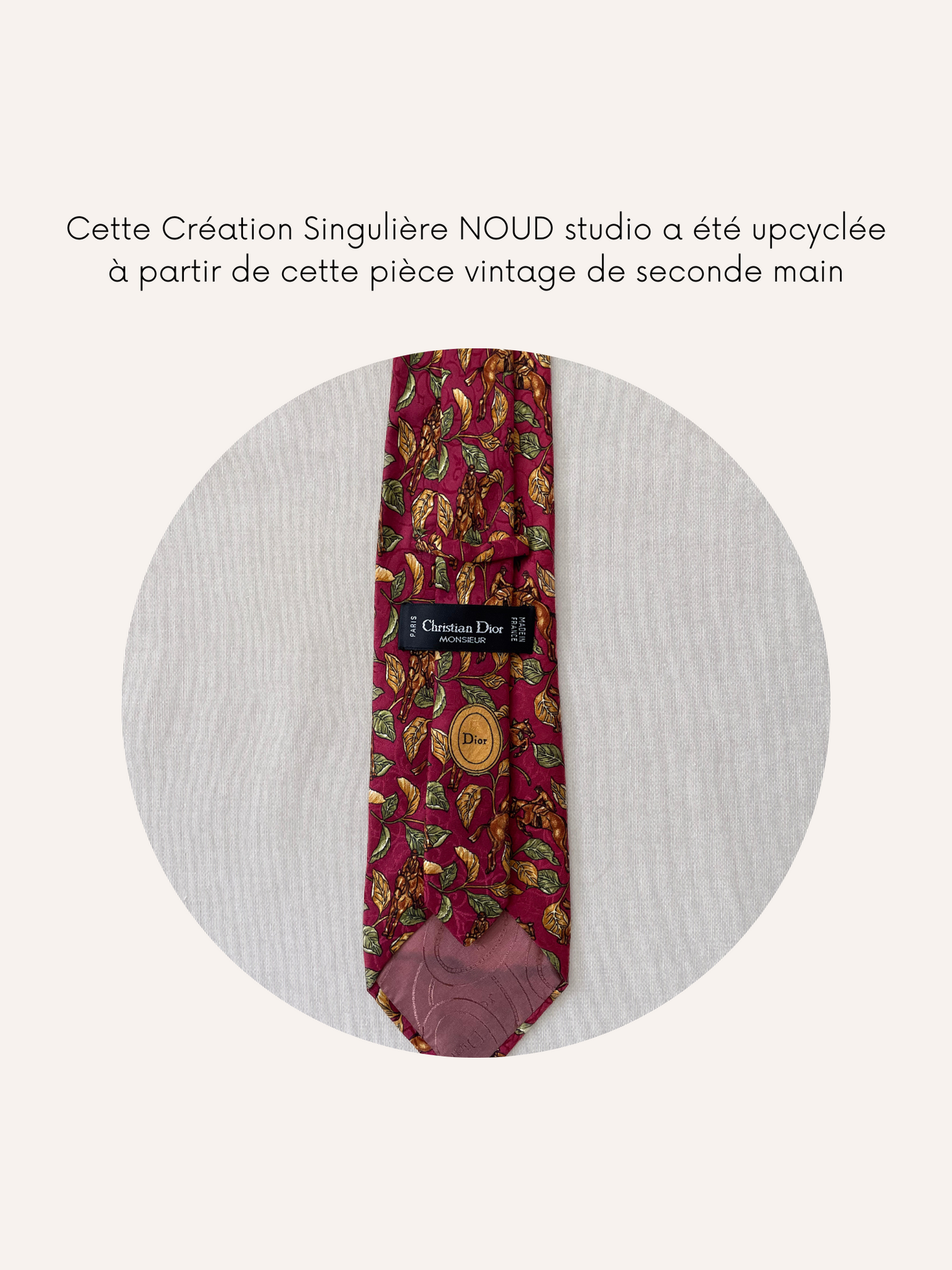 Chouchou Upcyclé Signature 'Cavalier Printanier'