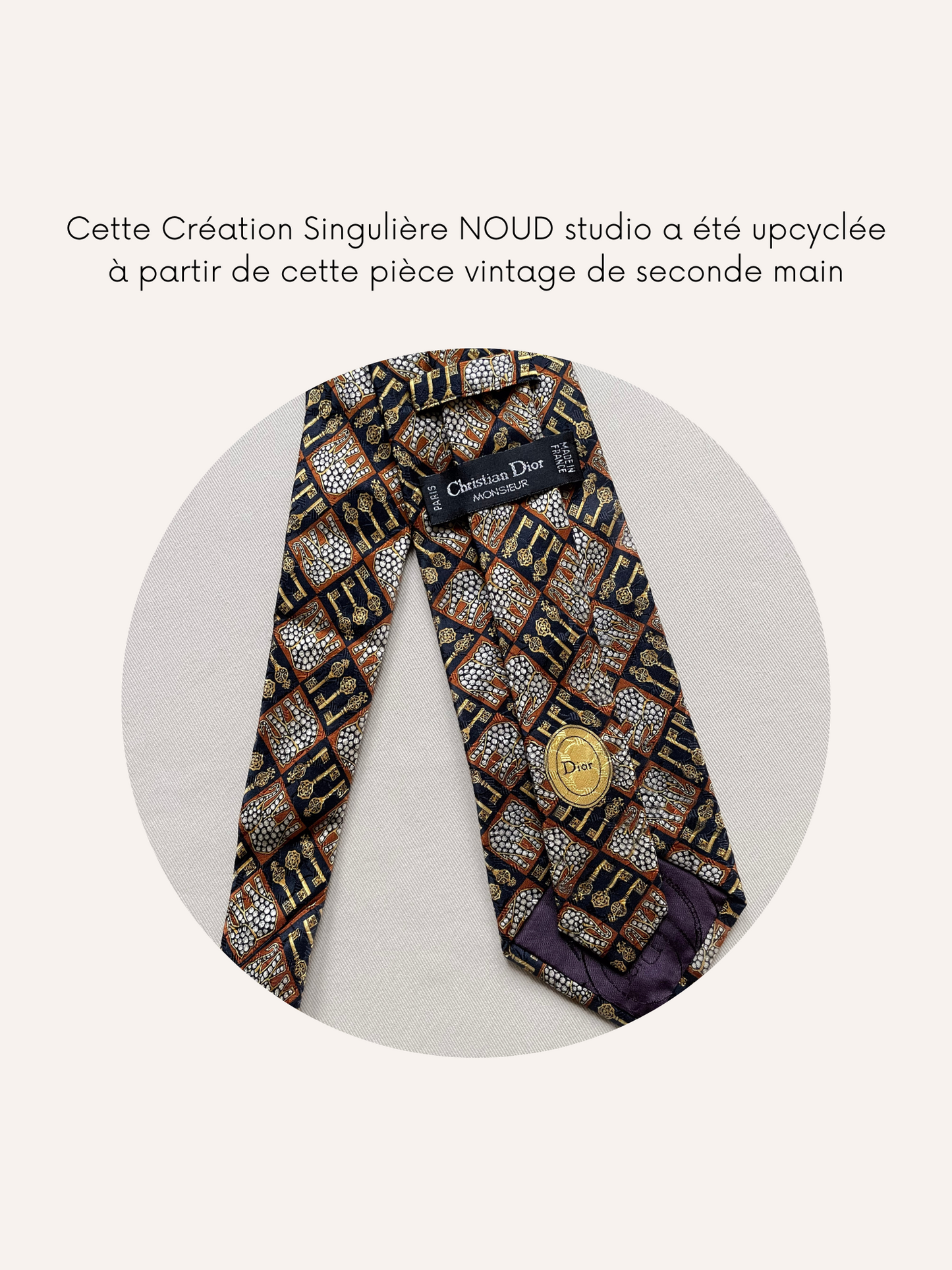 Chouchou Upcyclé Iconique 'Les Clés de l'Orient'