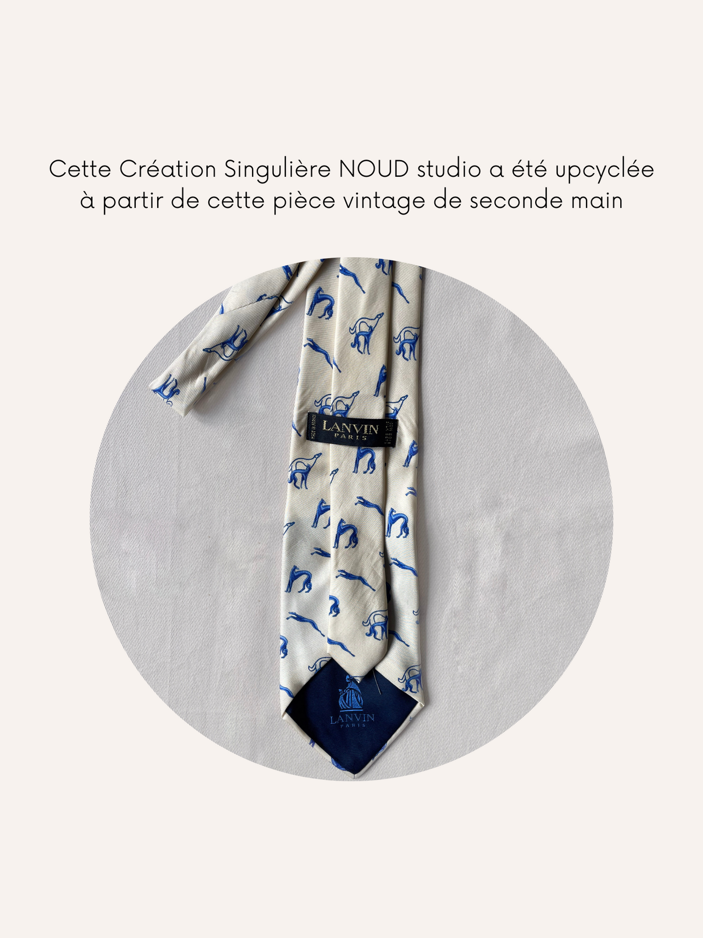 Ensemble Upcyclé Iconique 'Lévrier Bleu'