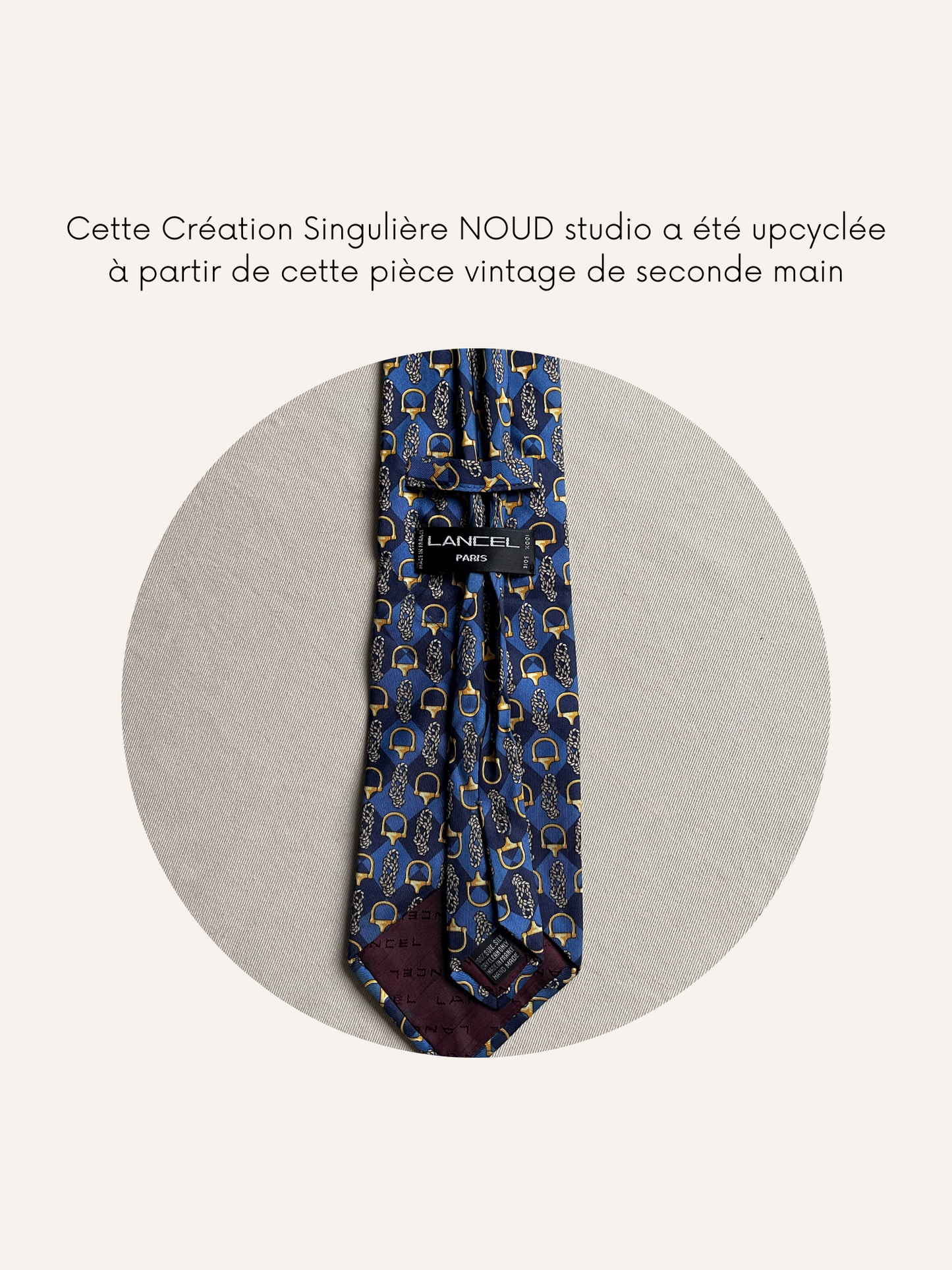 Ensemble Upcyclé Iconique 'Bleu Hippique'