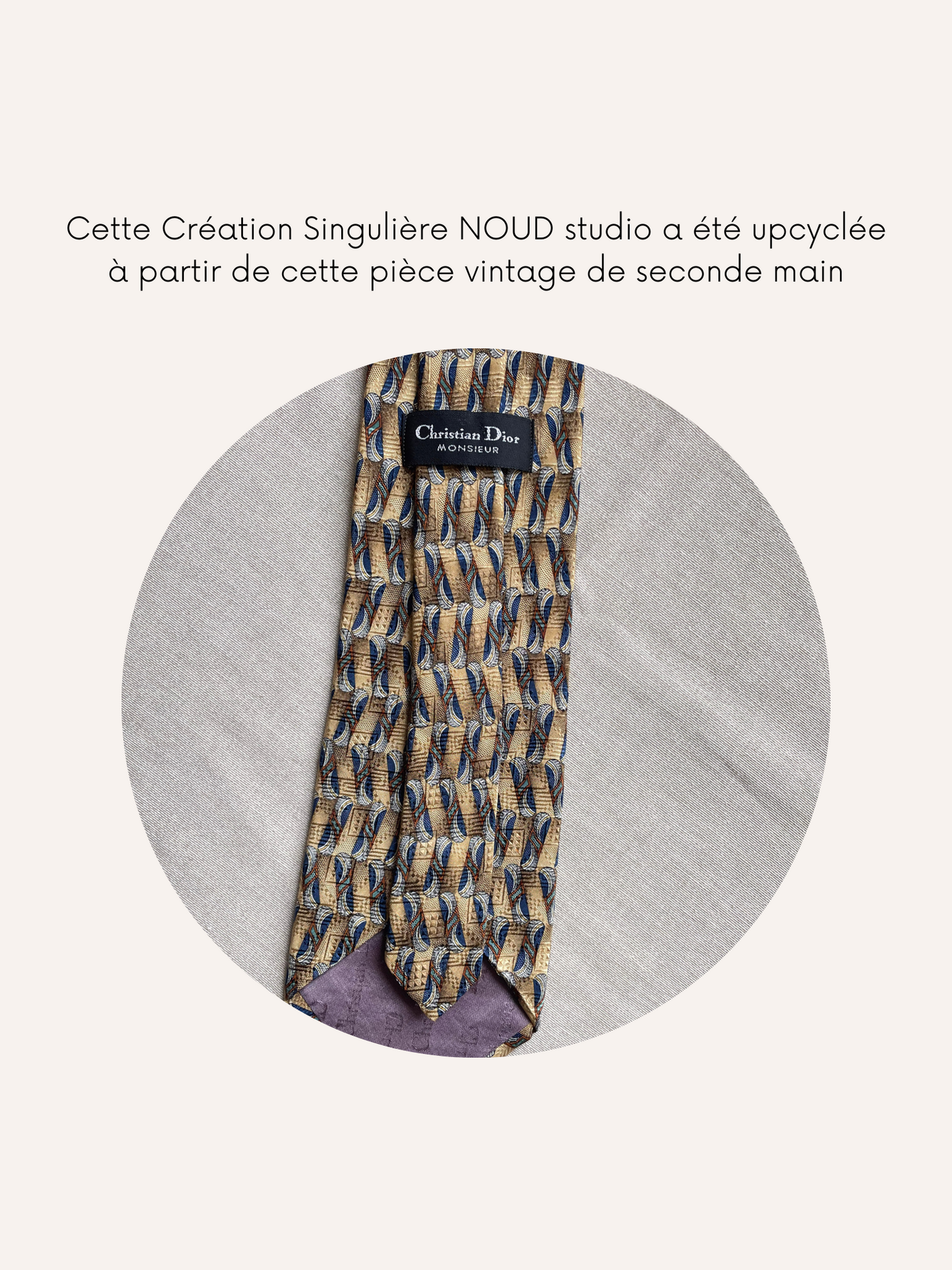 Chouchou Upcyclé Iconique 'Nacre Coquillage'