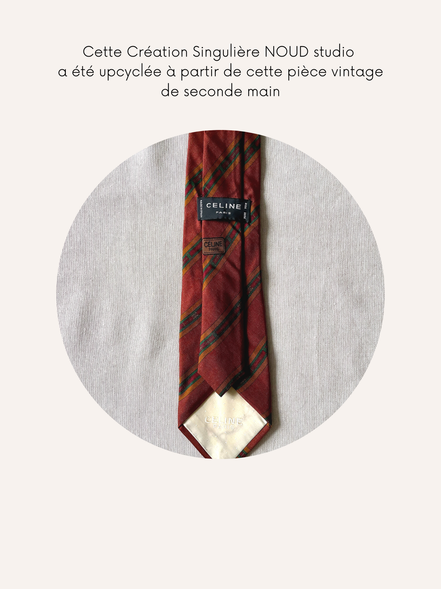 Headband Upcyclé Iconique 'Lignes régulières' N°2