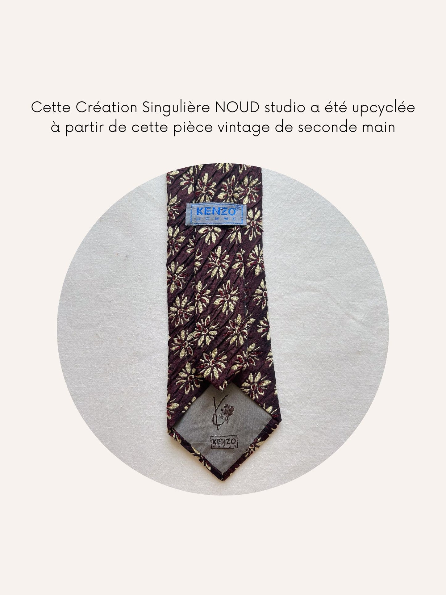 Ensemble Upcyclé Iconique 'Brown flowers'