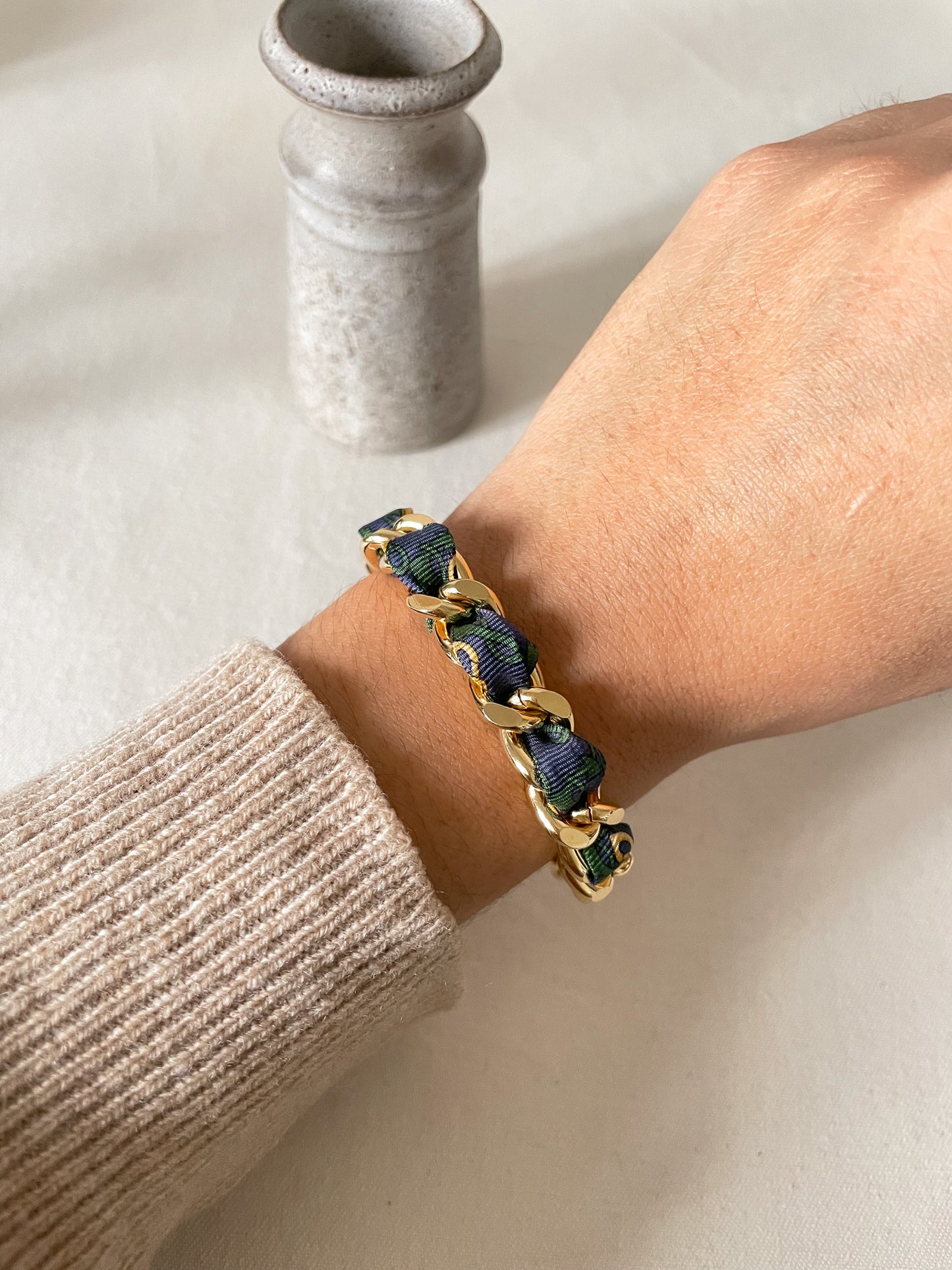 Bracelet Mailles Upcyclé 'Werewolf'