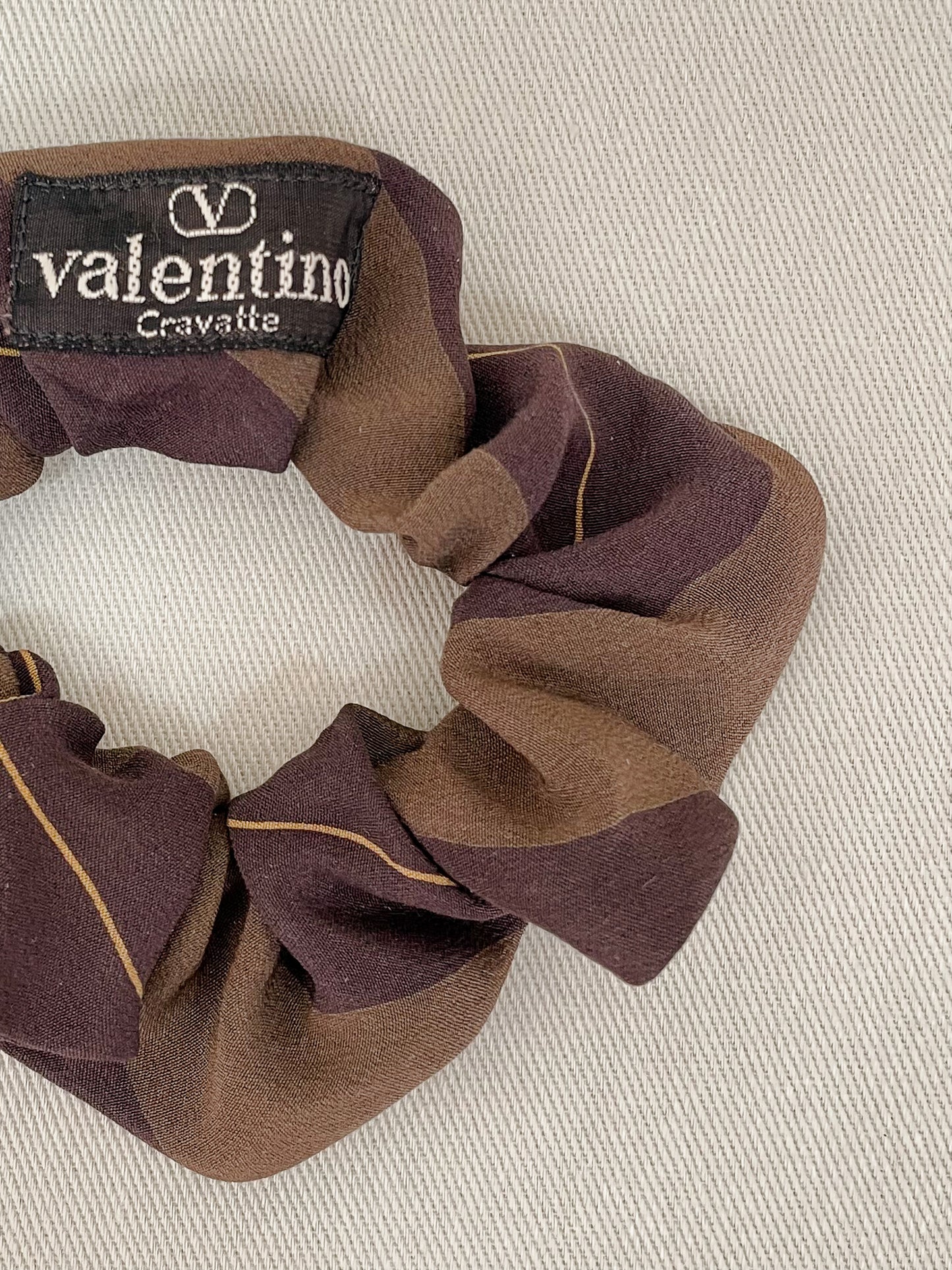 Chouchou Upcyclé Iconique 'Nuances de marron'