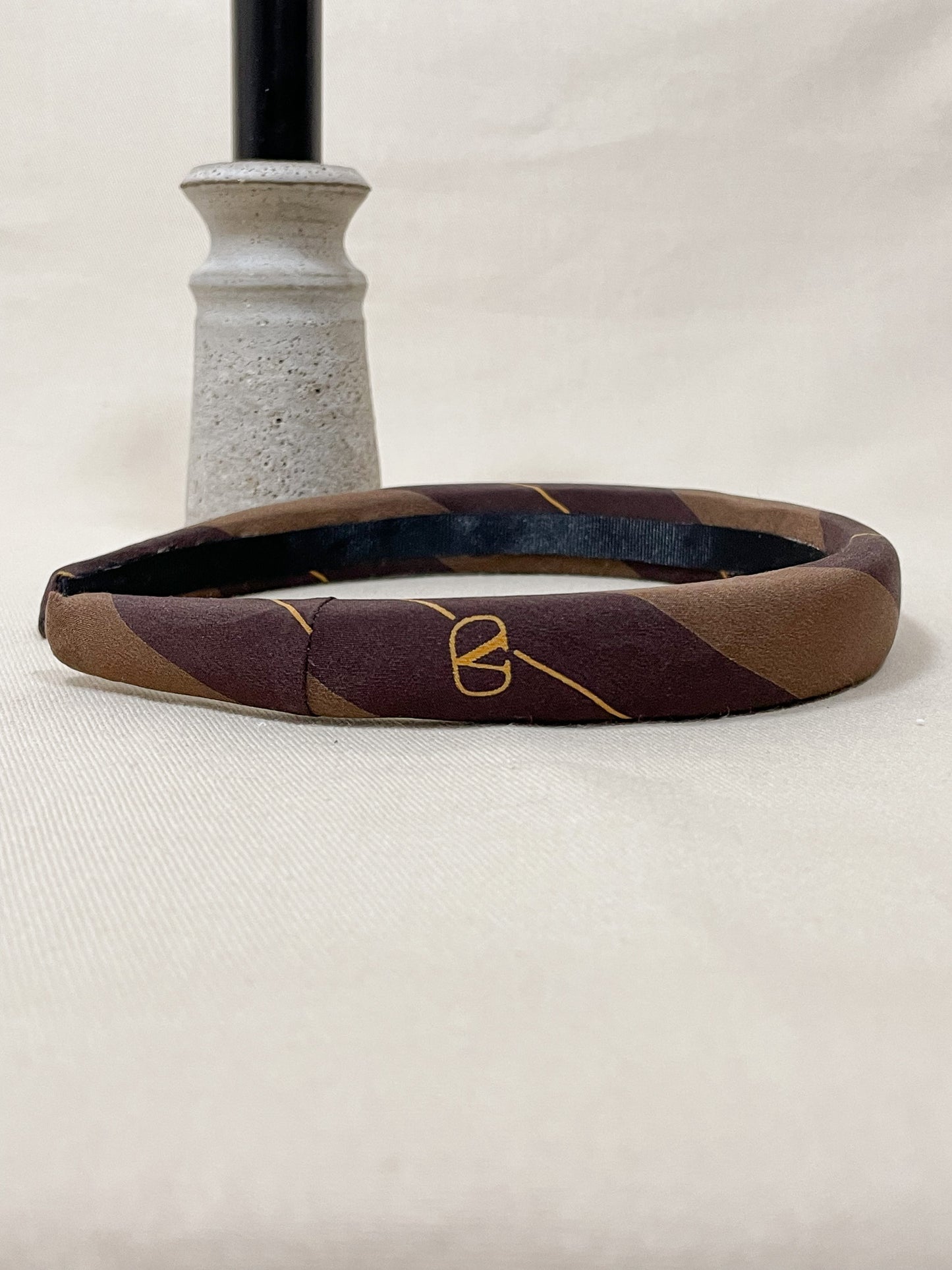 Headband Upcyclé Iconique 'Nuances de marron' N°2