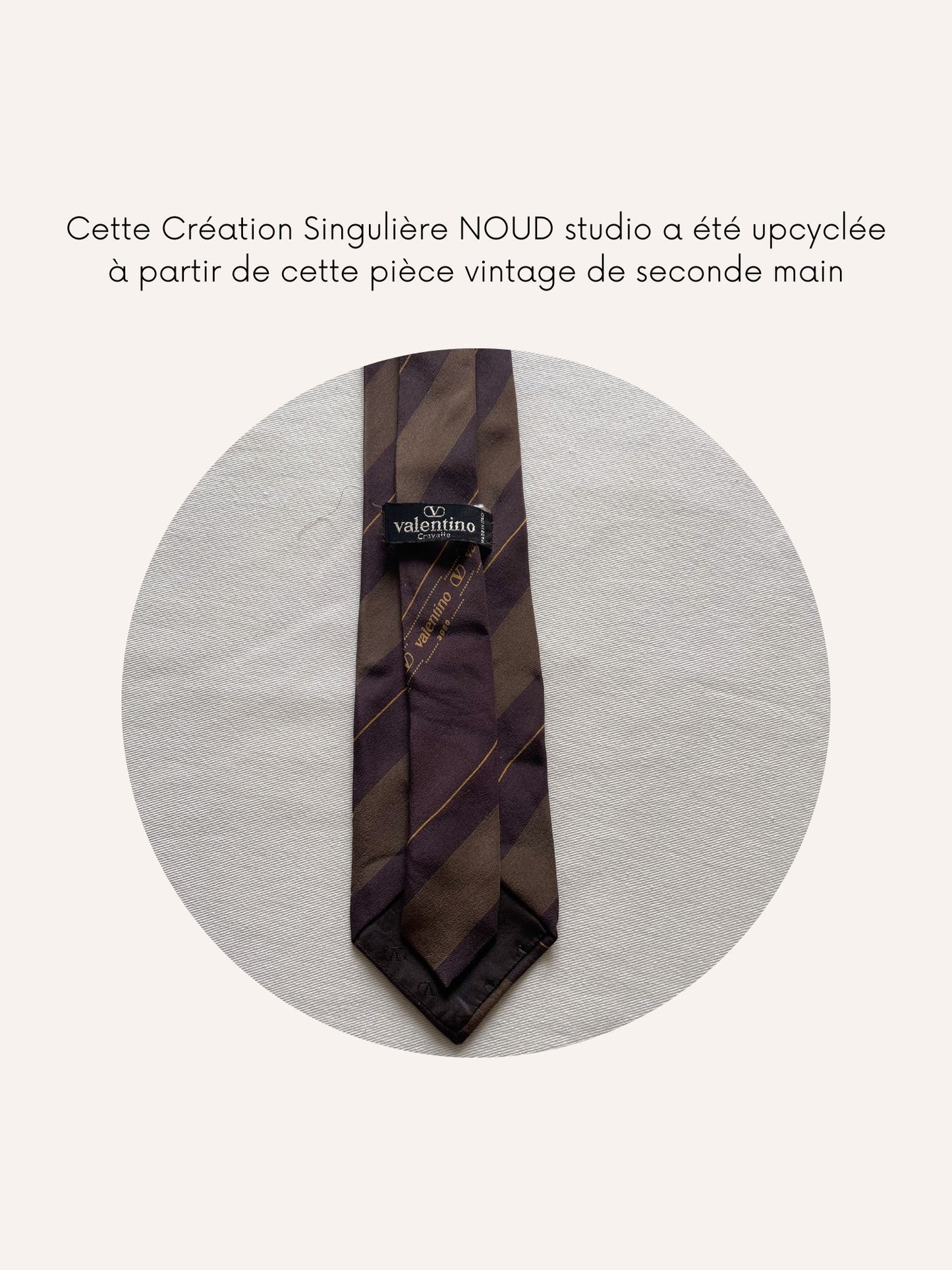 Chouchou Upcyclé Iconique 'Nuances de marron'