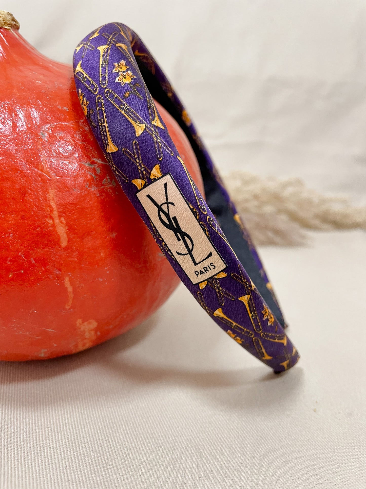 Headband Upcyclé Iconique 'Purple requiem'