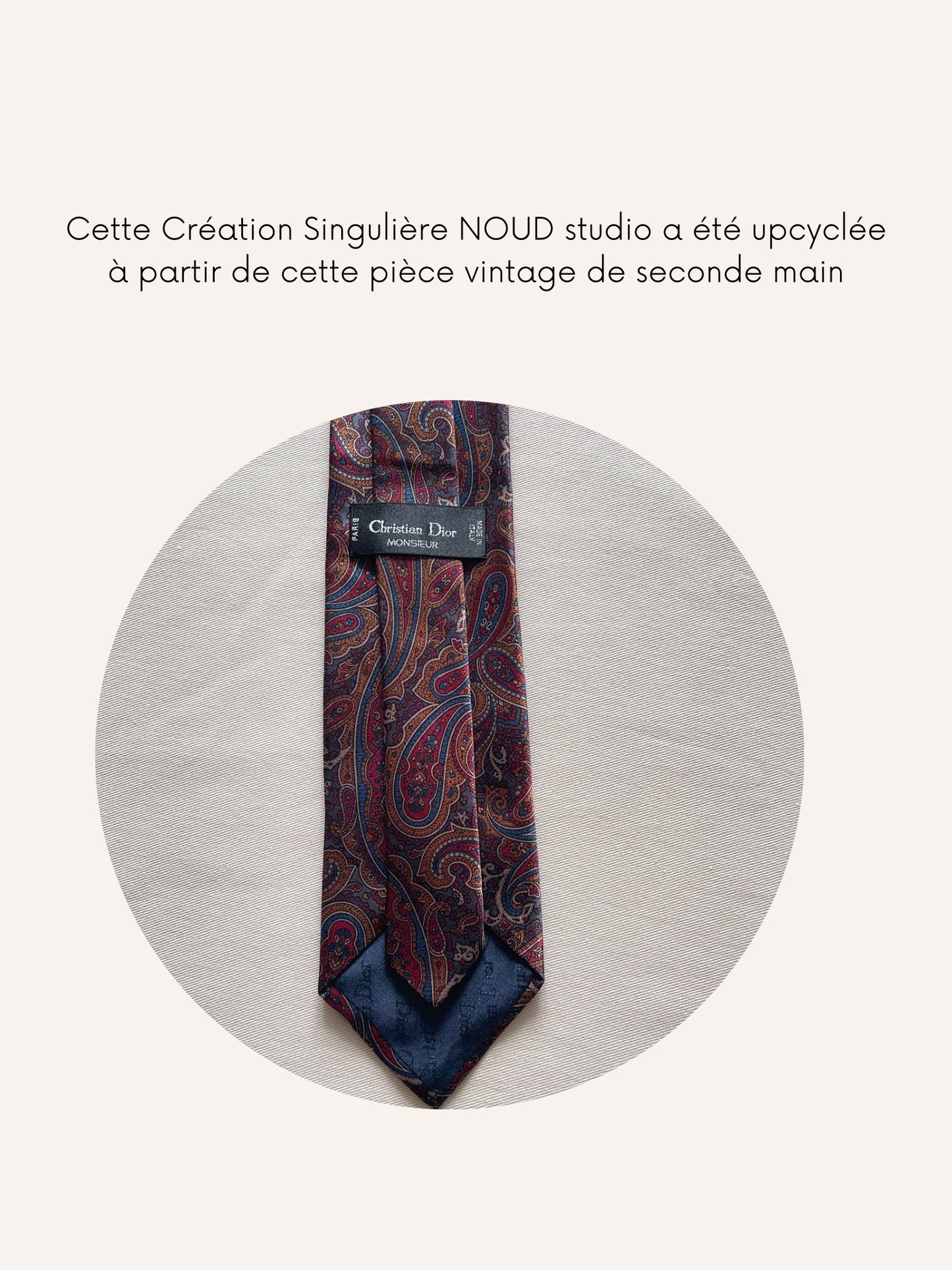 Chouchou Upcyclé Iconique 'Épices indiennes' N°2