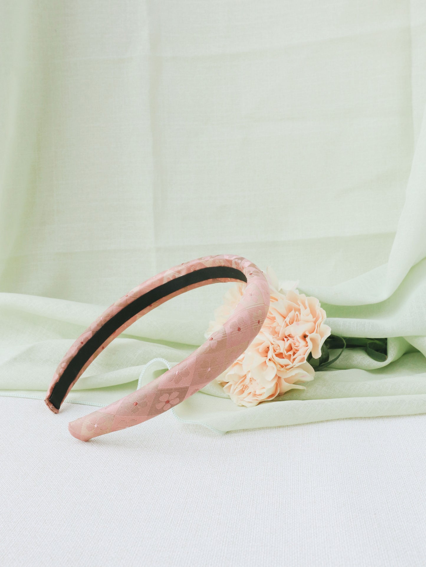 Headband Upcyclé Essentiel 'Floraison d'Orchidée'