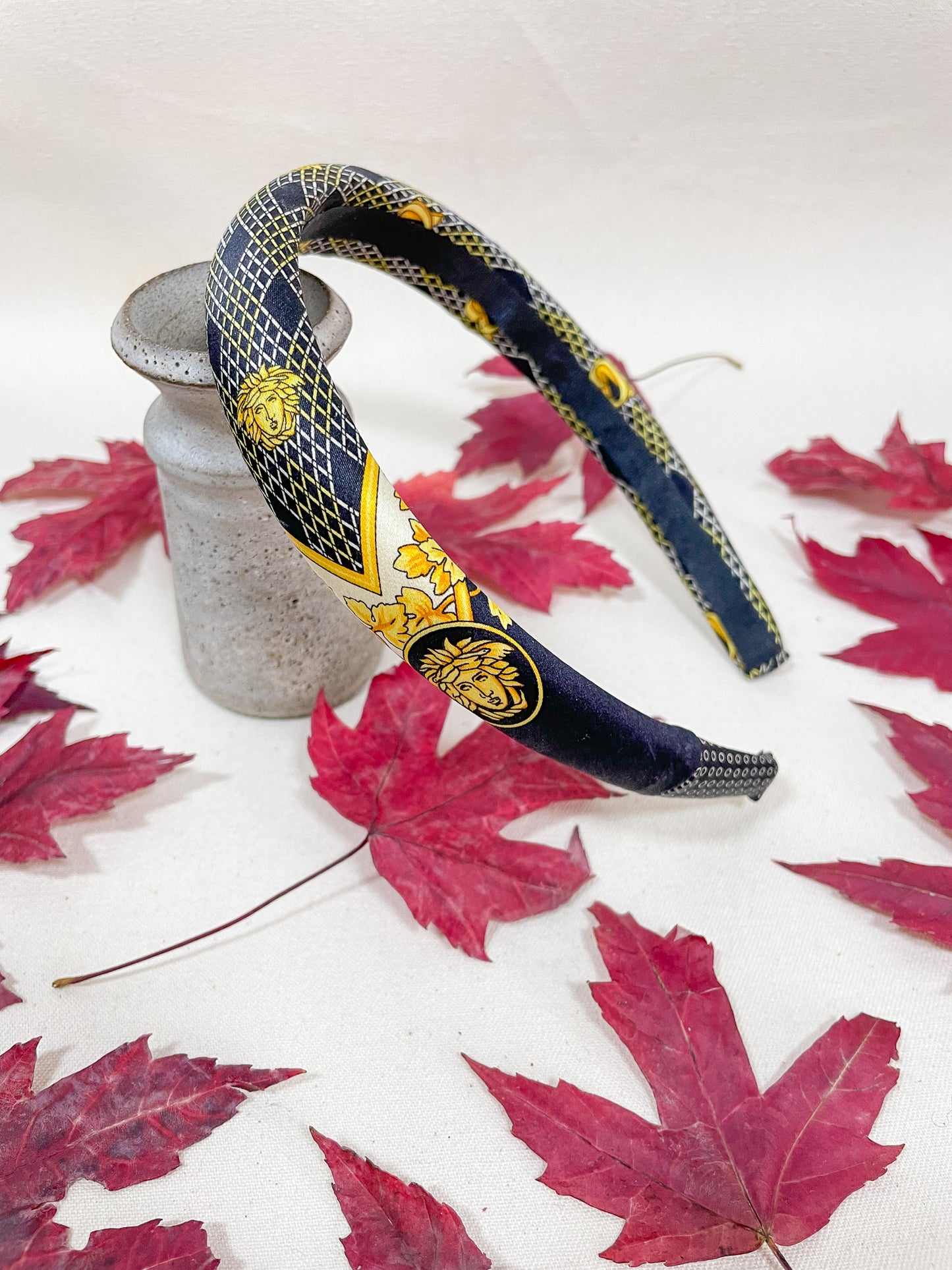 Headband Upcyclé Iconique 'Roi de carreau'