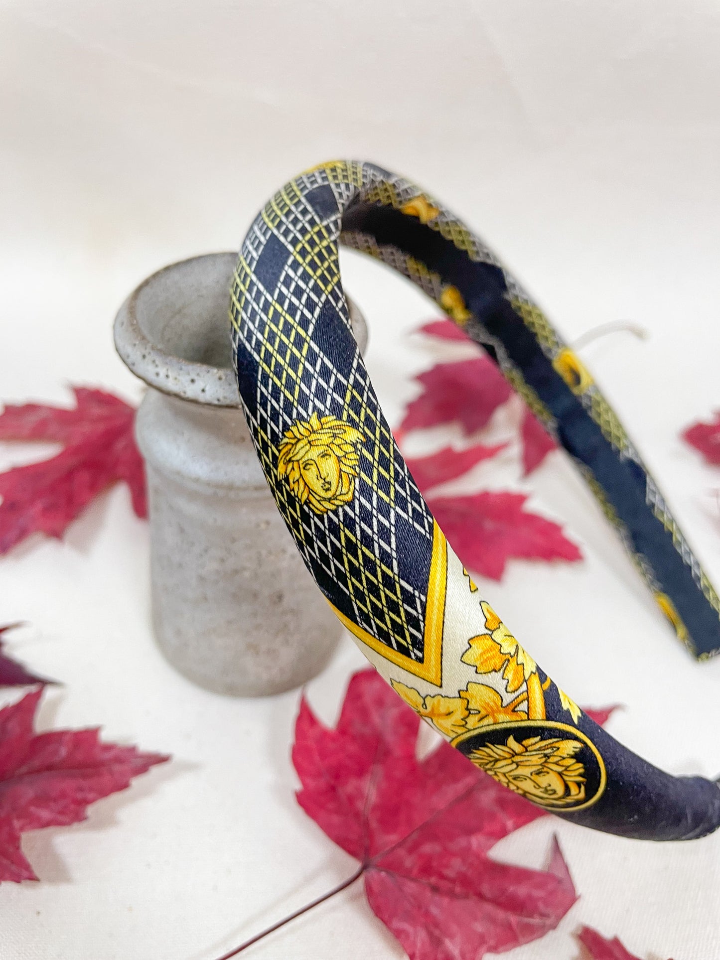 Headband Upcyclé Iconique 'Roi de carreau'