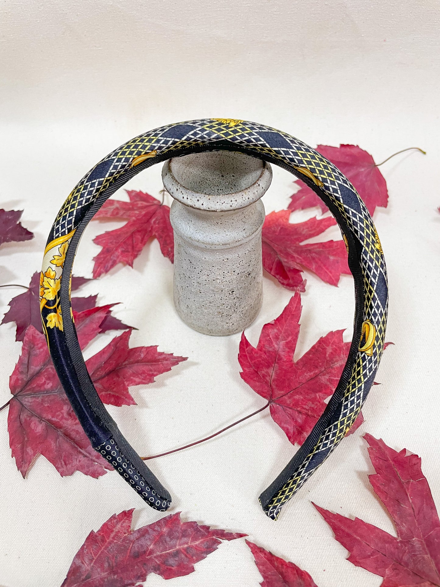 Headband Upcyclé Iconique 'Roi de carreau'