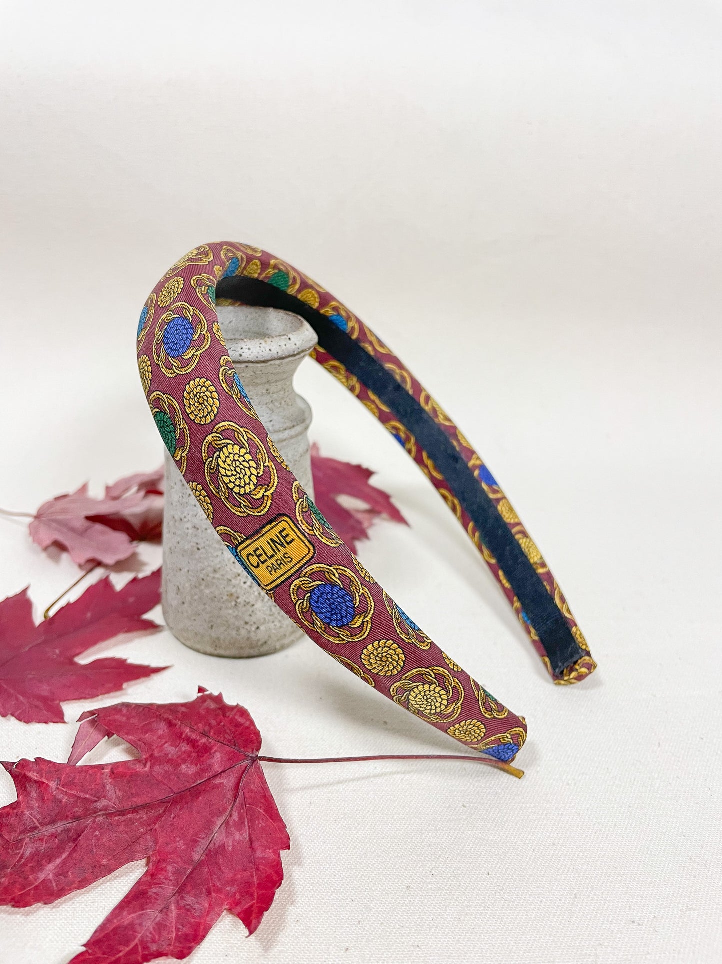 Headband Upcyclé Iconique 'Boutons en fleurs'