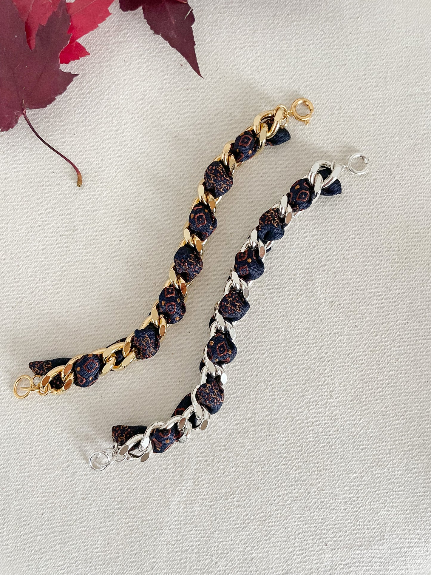 Bracelet Mailles Upcyclé Iconique 'Nocturne'