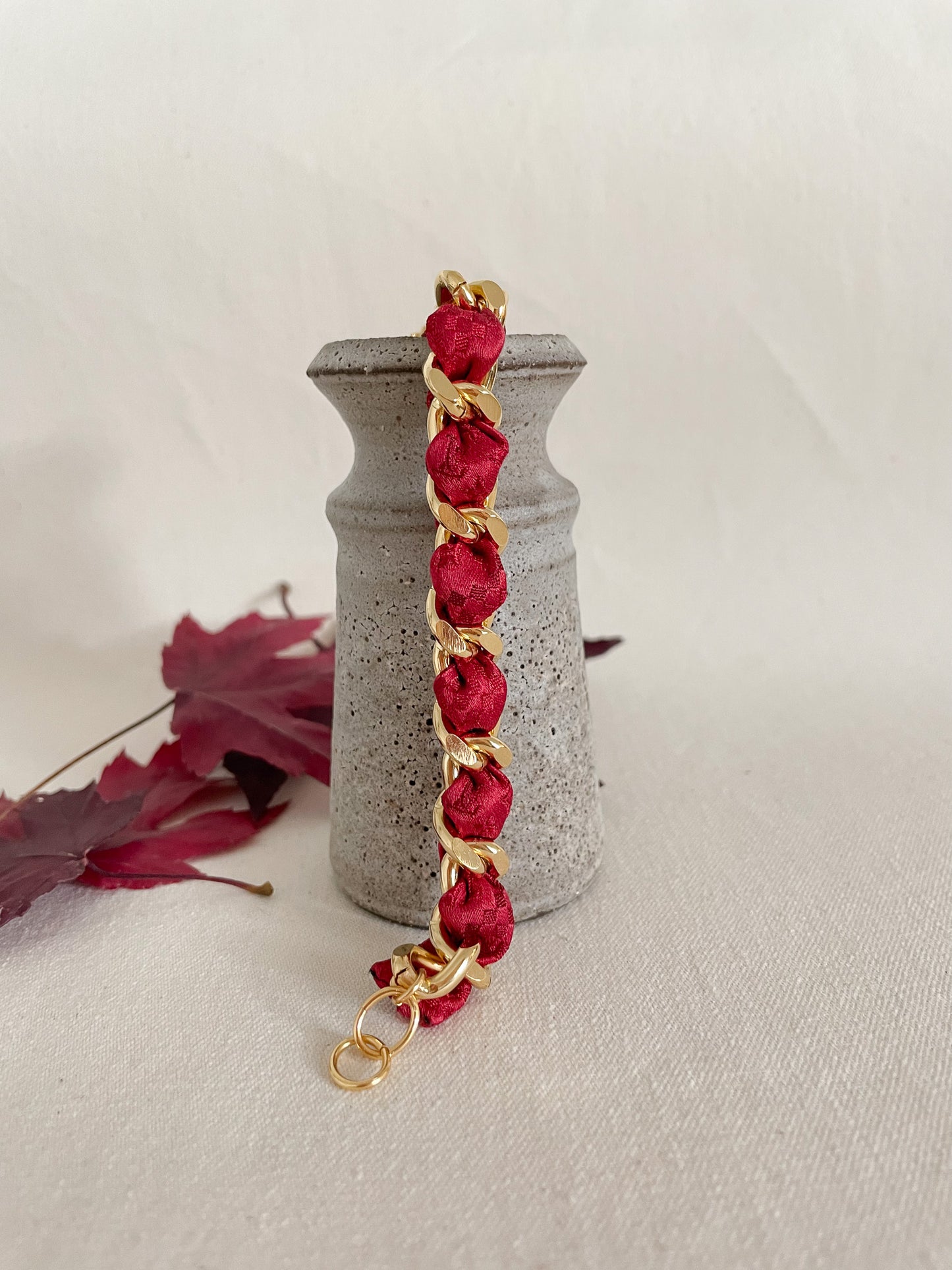 Bracelet Mailles Upcyclé Iconique 'Côte de Nuits'