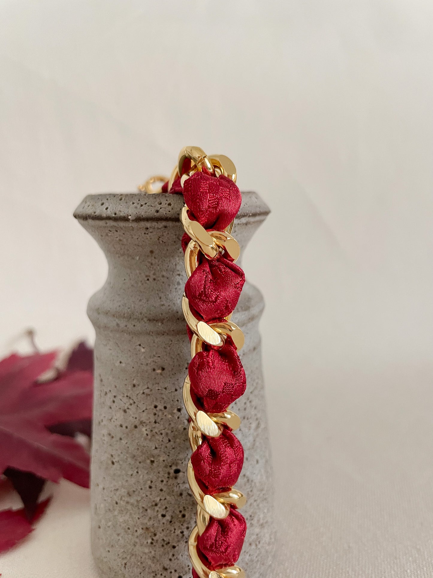 Bracelet Mailles Upcyclé Iconique 'Côte de Nuits'