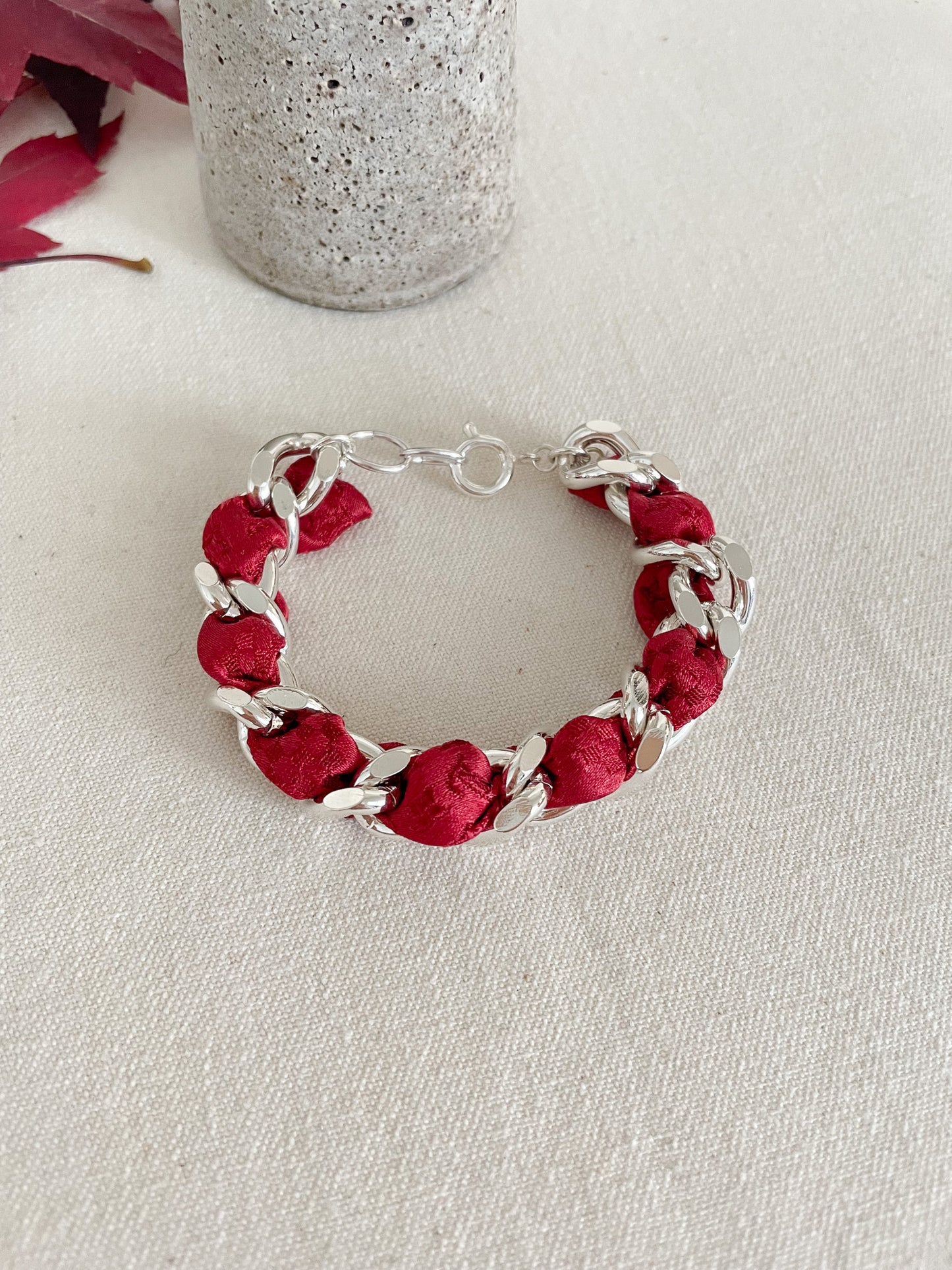 Bracelet Mailles Upcyclé Iconique 'Côte de Nuits'