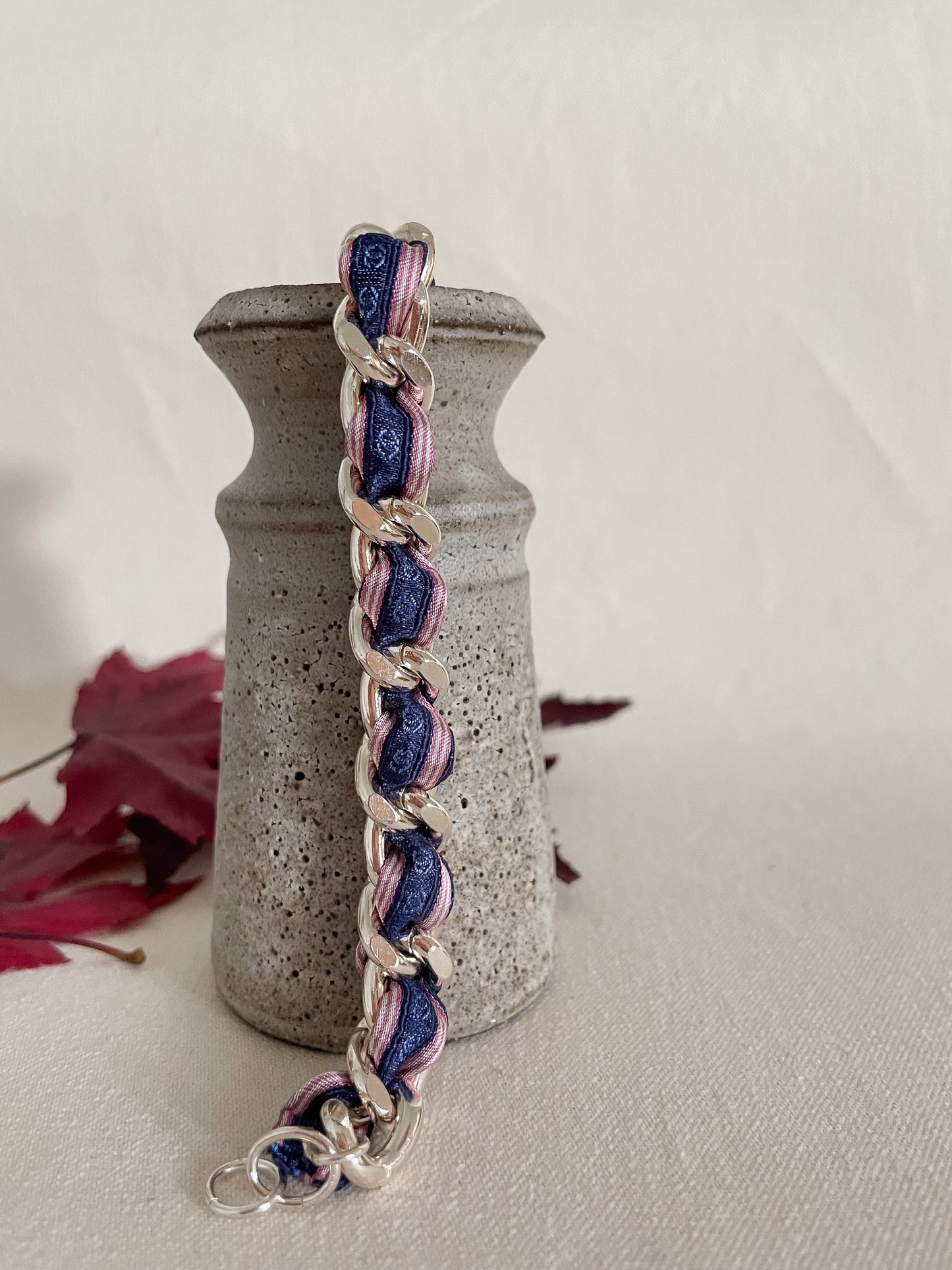 Bracelet Mailles Upcyclé Iconique 'Macaron'