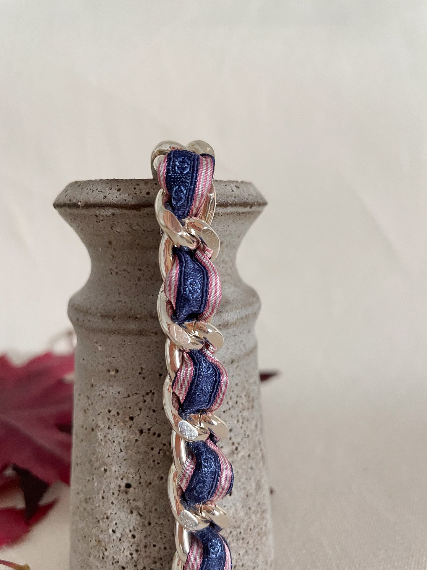 Bracelet Mailles Upcyclé Iconique 'Macaron'