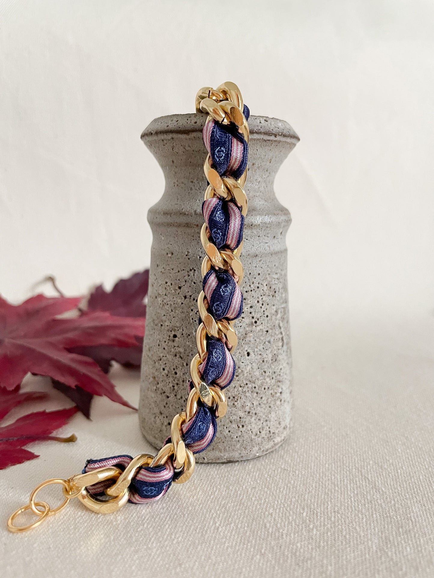 Bracelet Mailles Upcyclé Iconique 'Macaron'