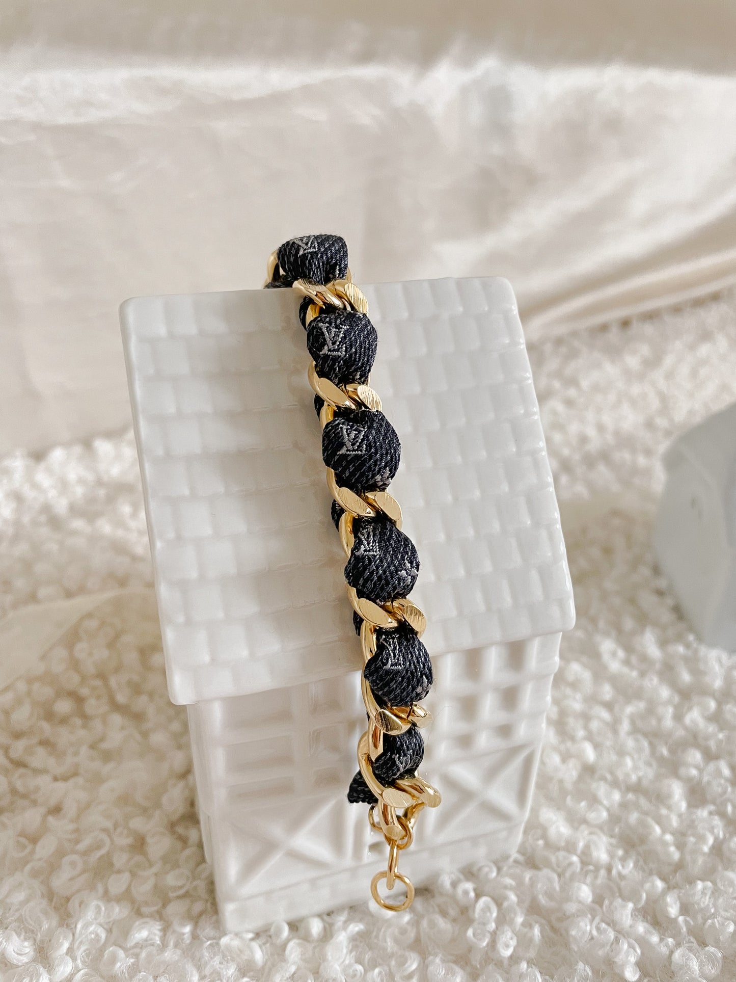 Bracelet Mailles Upcyclé Iconique 'Mont Blanc contrasté'