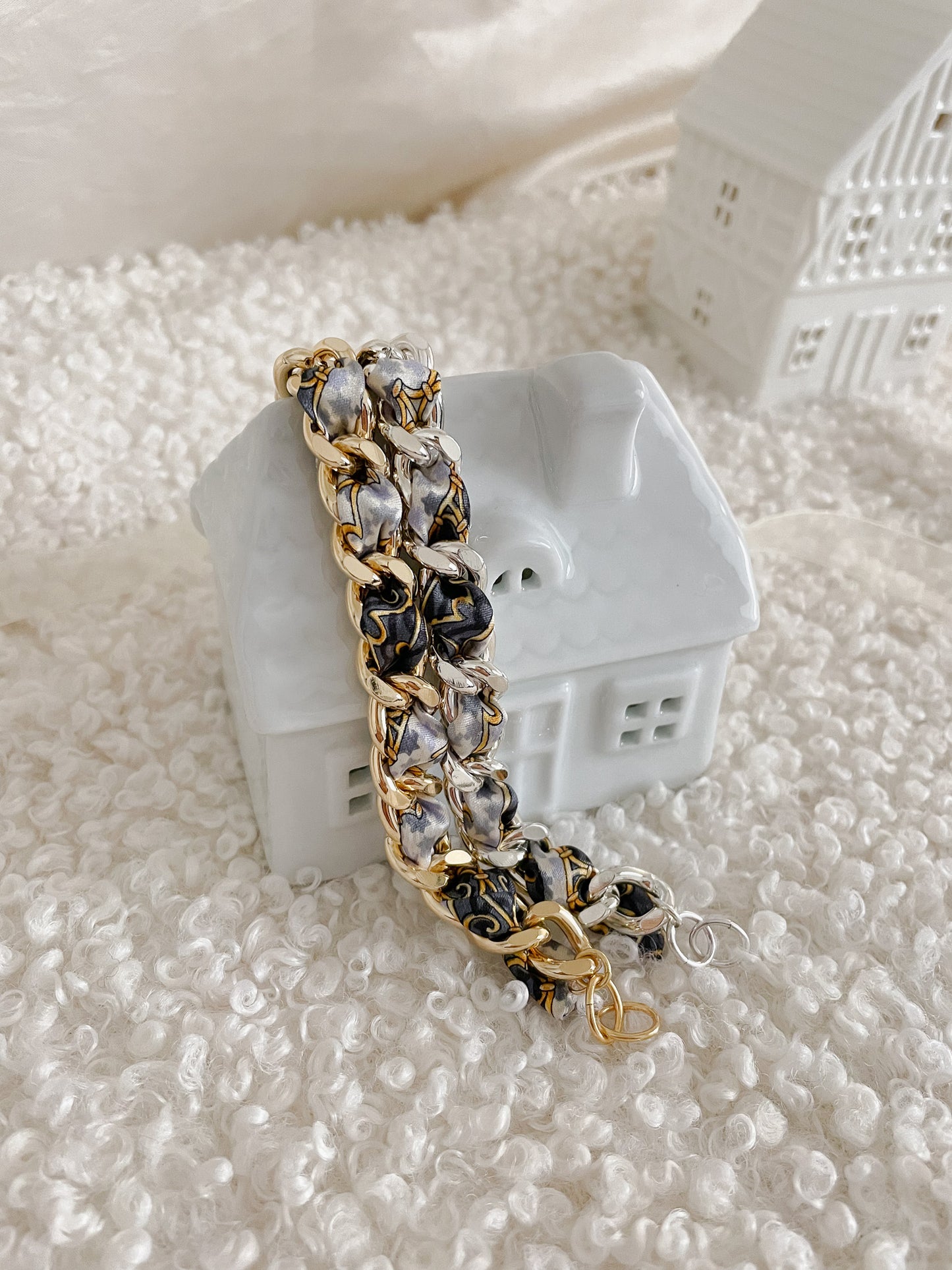 Bracelet Mailles Upcyclé 'Blizzard'