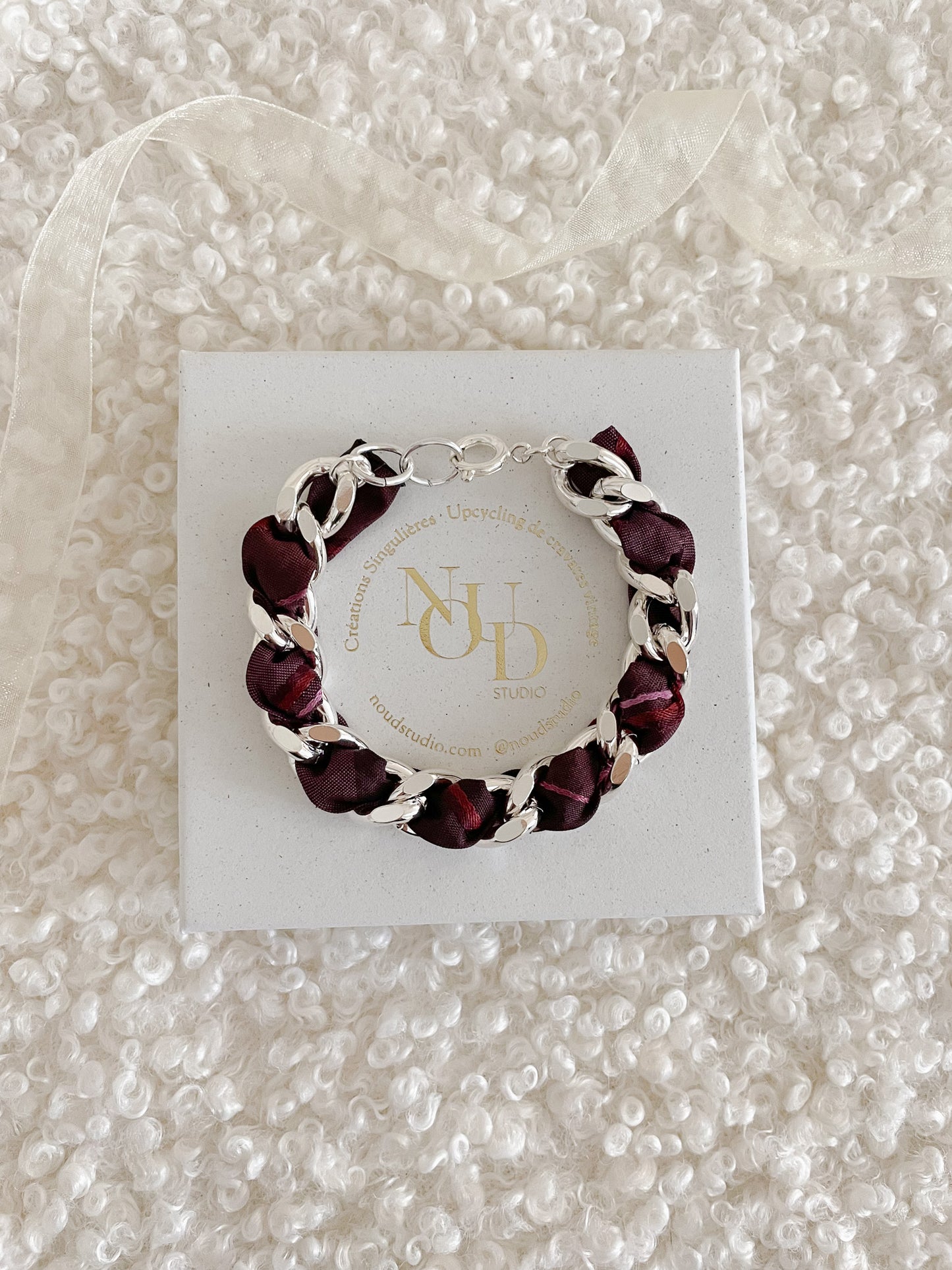 Bracelet Mailles Upcyclé 'Chalet enchanté'