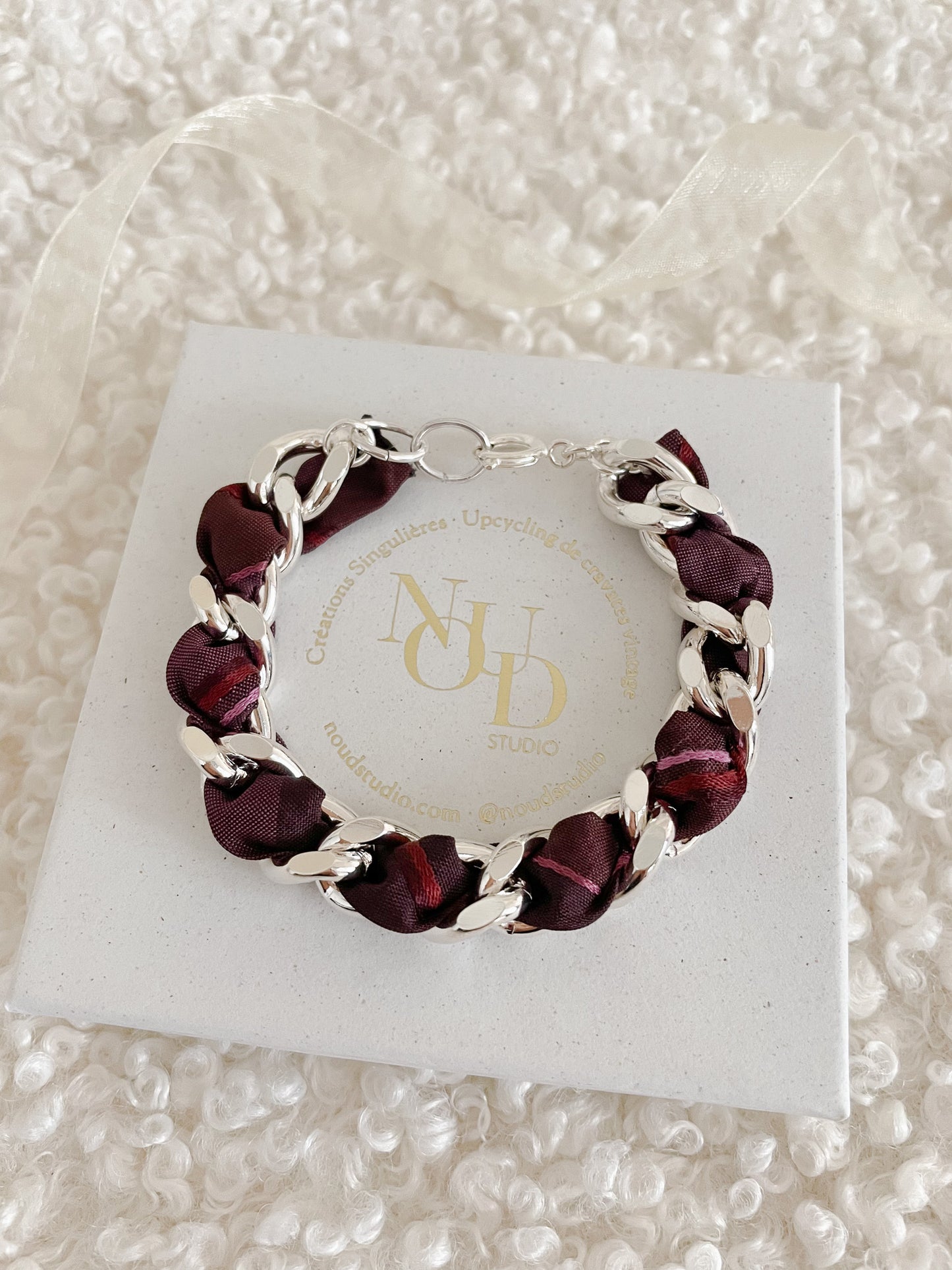 Bracelet Mailles Upcyclé 'Chalet enchanté'