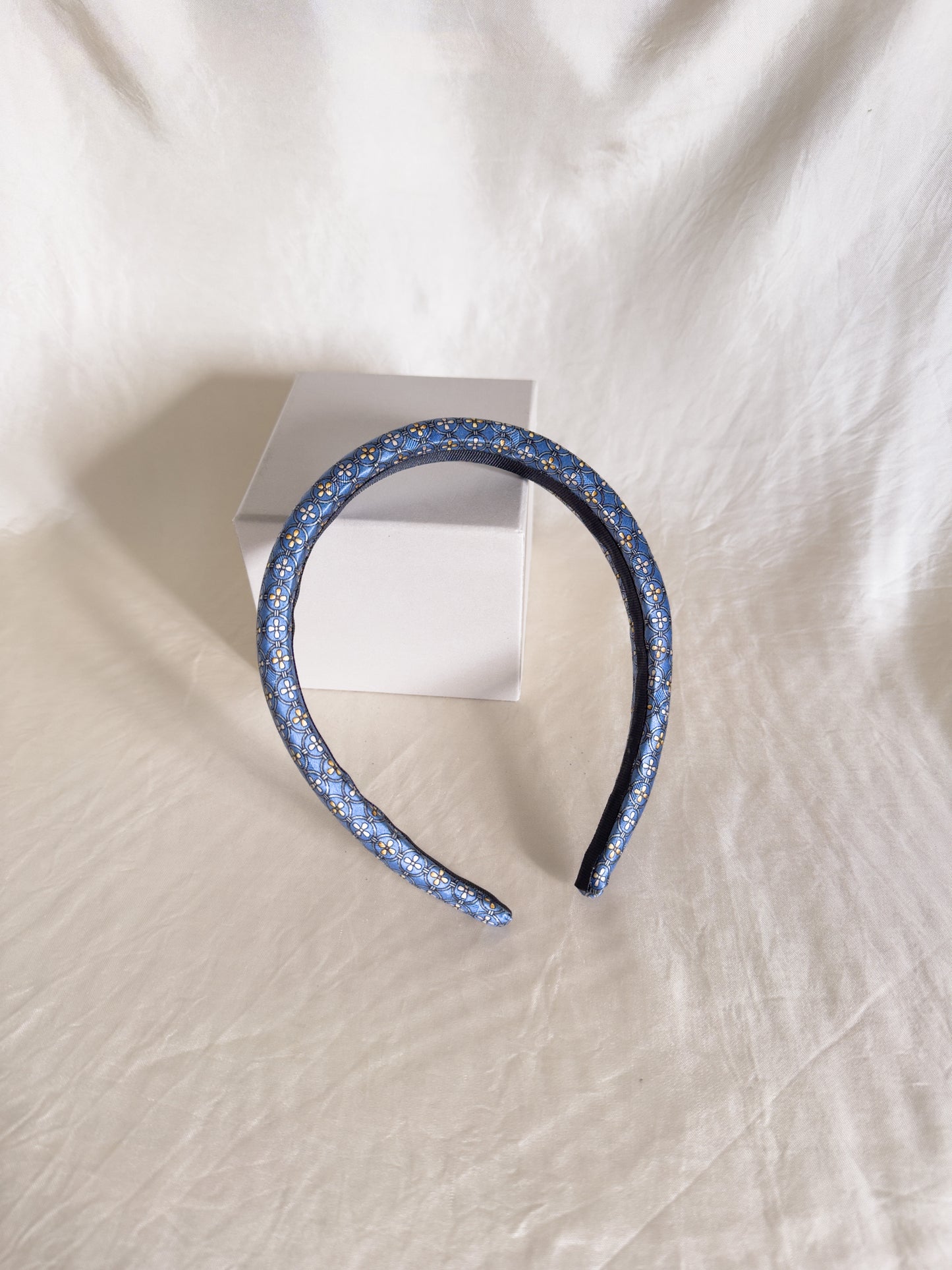 Headband Upcyclé Essentiel 'Onde Bleue'