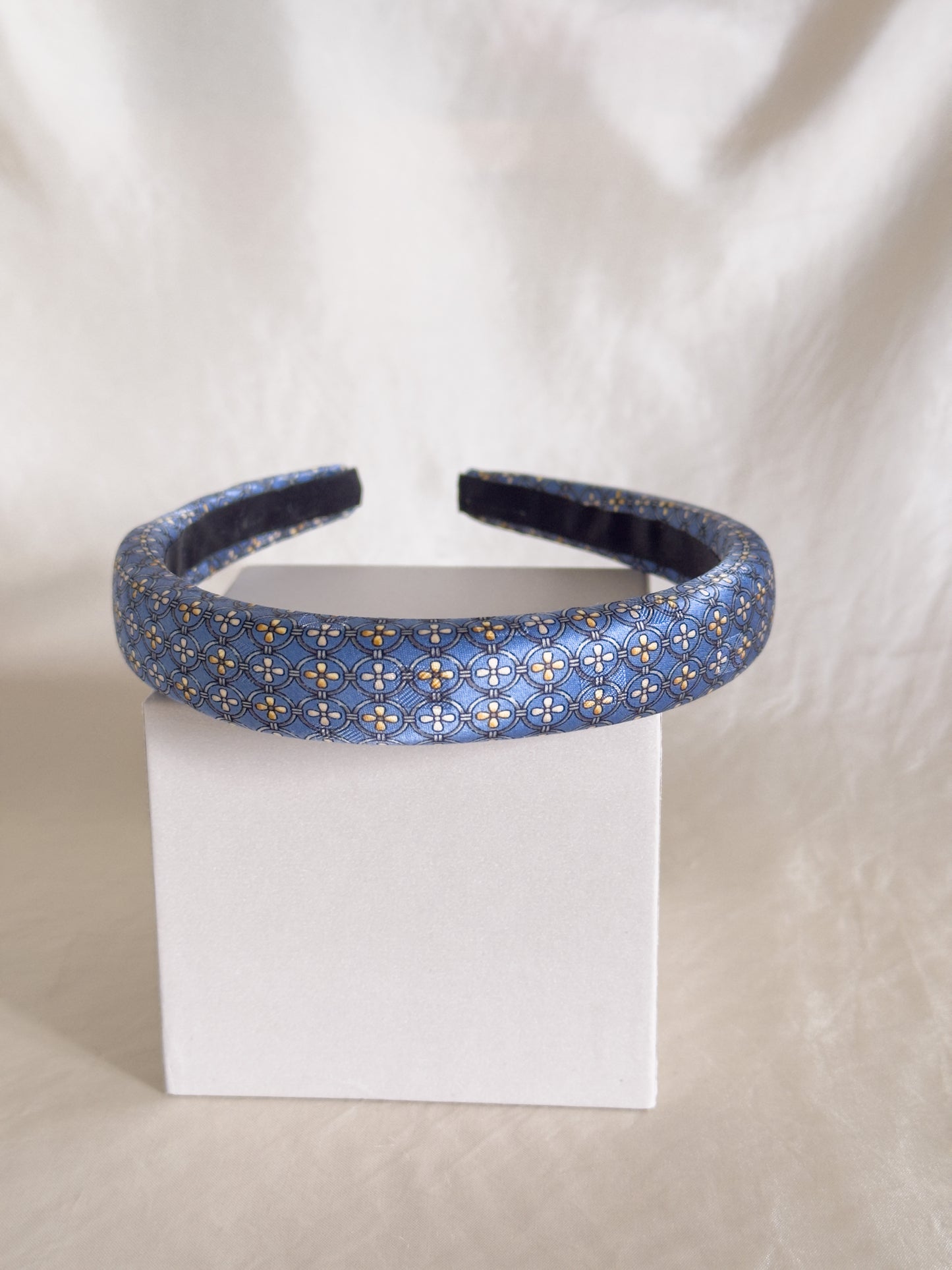 Headband Upcyclé Essentiel 'Onde Bleue'