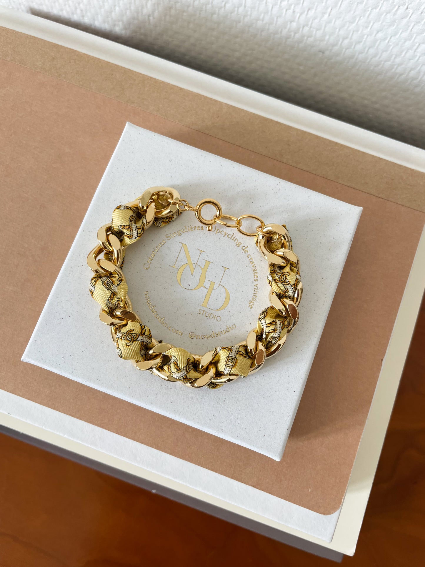 Bracelet Mailles Upcyclé Iconique 'Concorde'