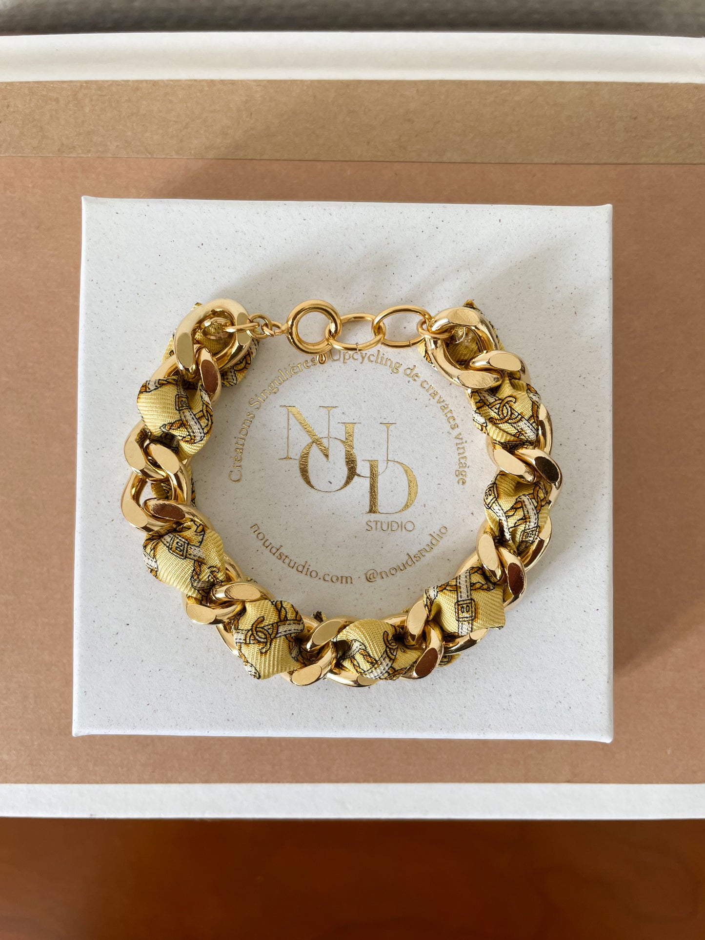 Bracelet Mailles Upcyclé Iconique 'Concorde'