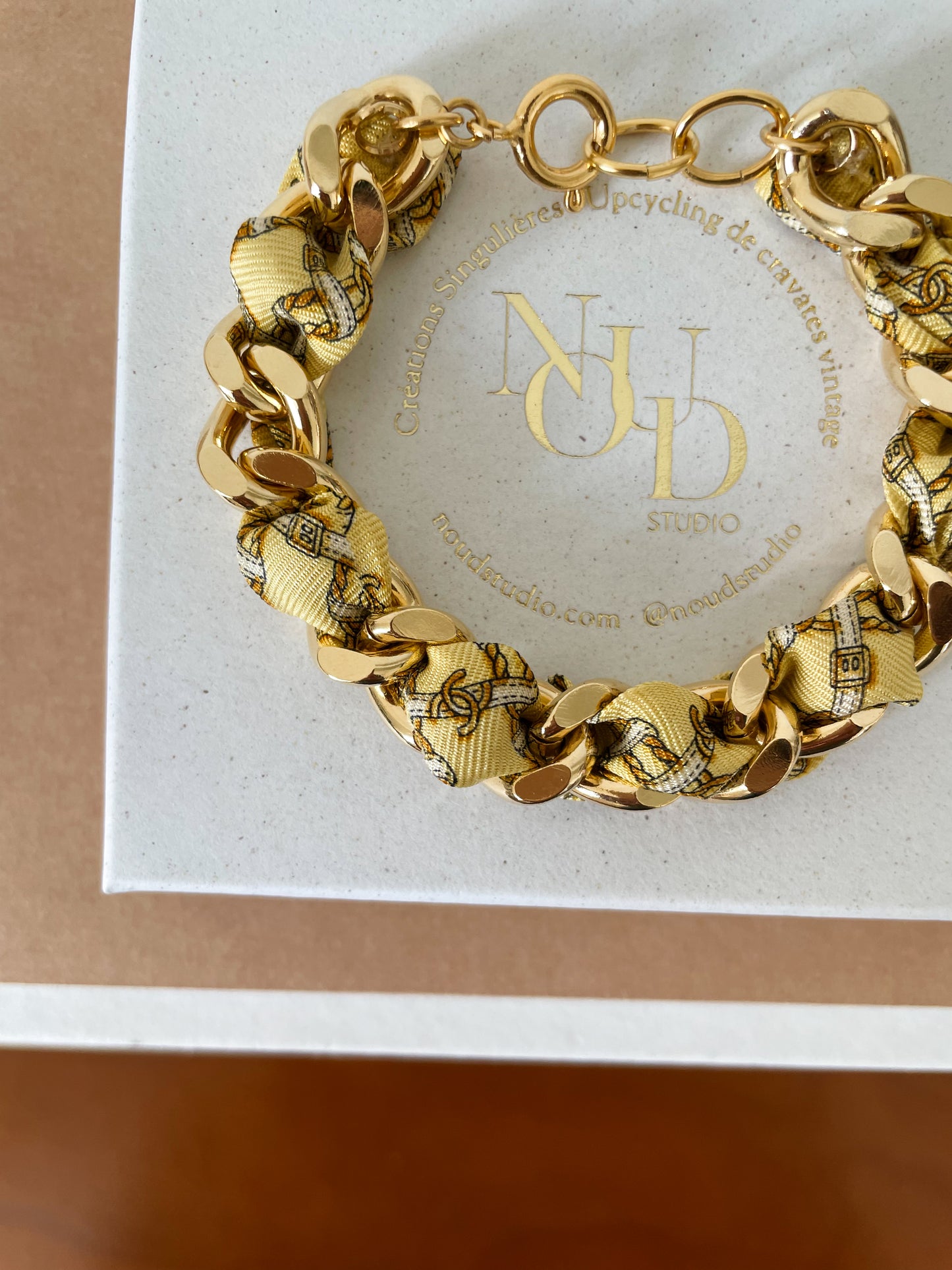 Bracelet Mailles Upcyclé Iconique 'Concorde'