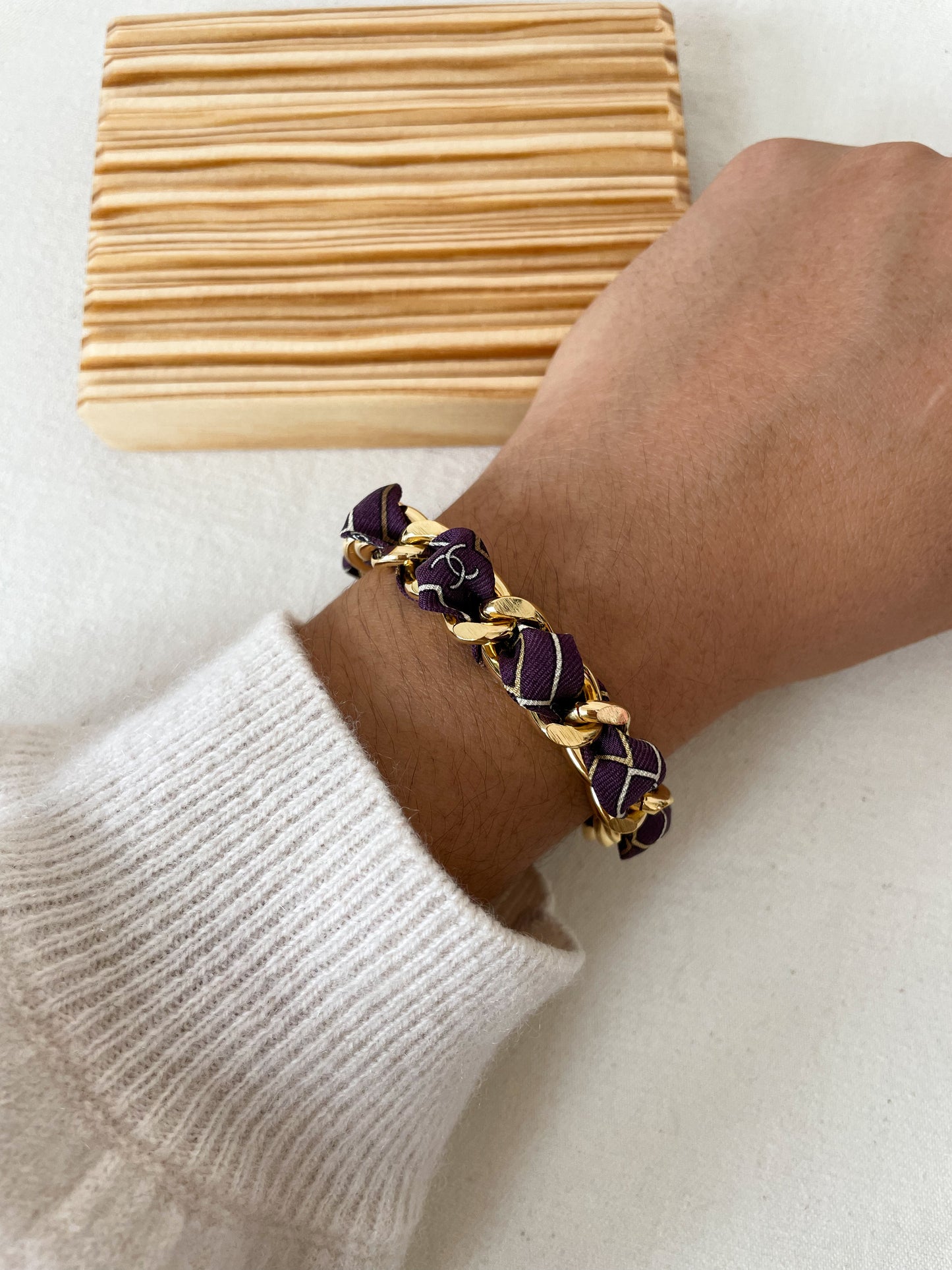 Bracelet Mailles Upcyclé Iconique 'Slow'