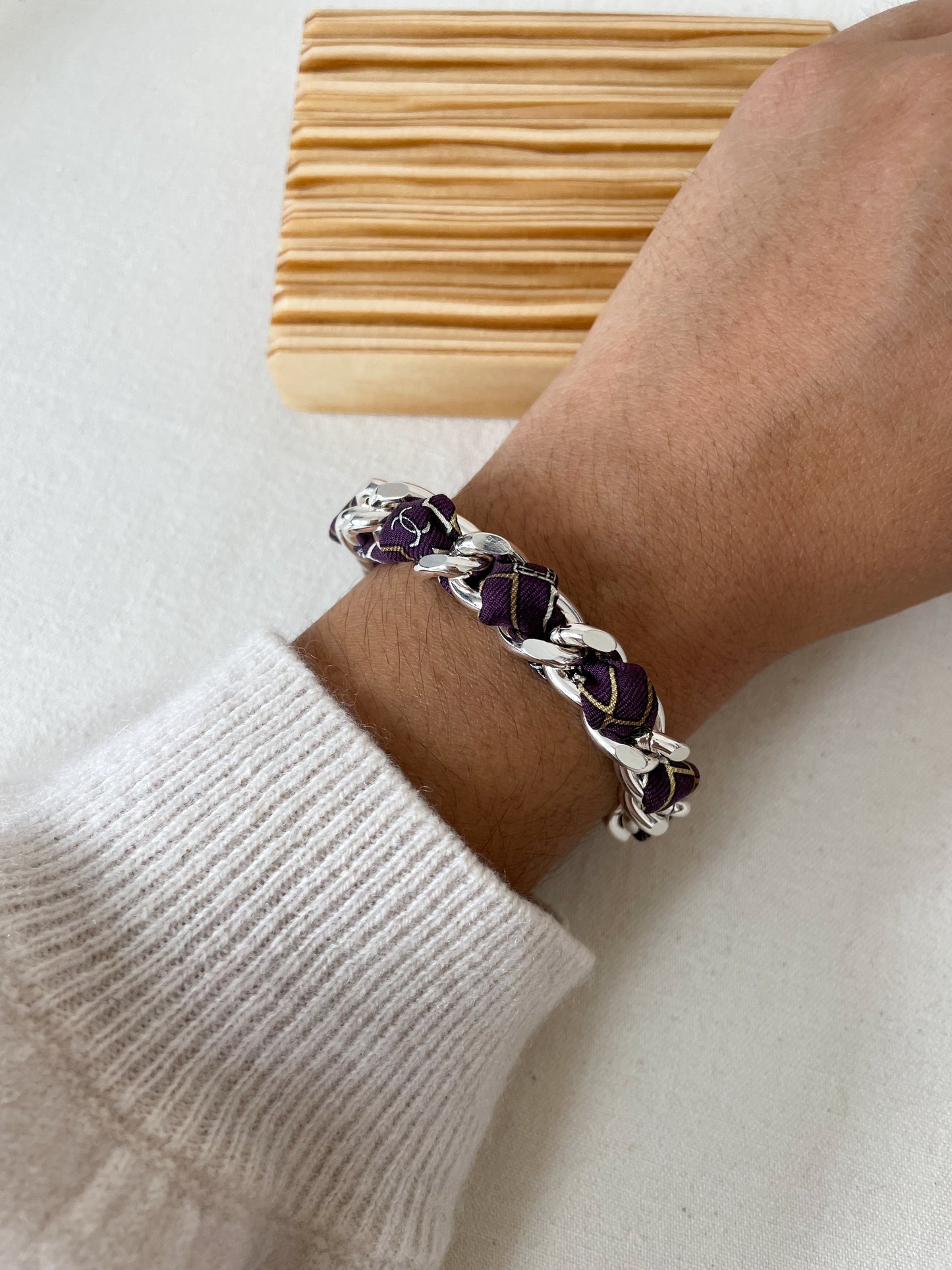 Bracelet Mailles Upcyclé Iconique 'Slow'