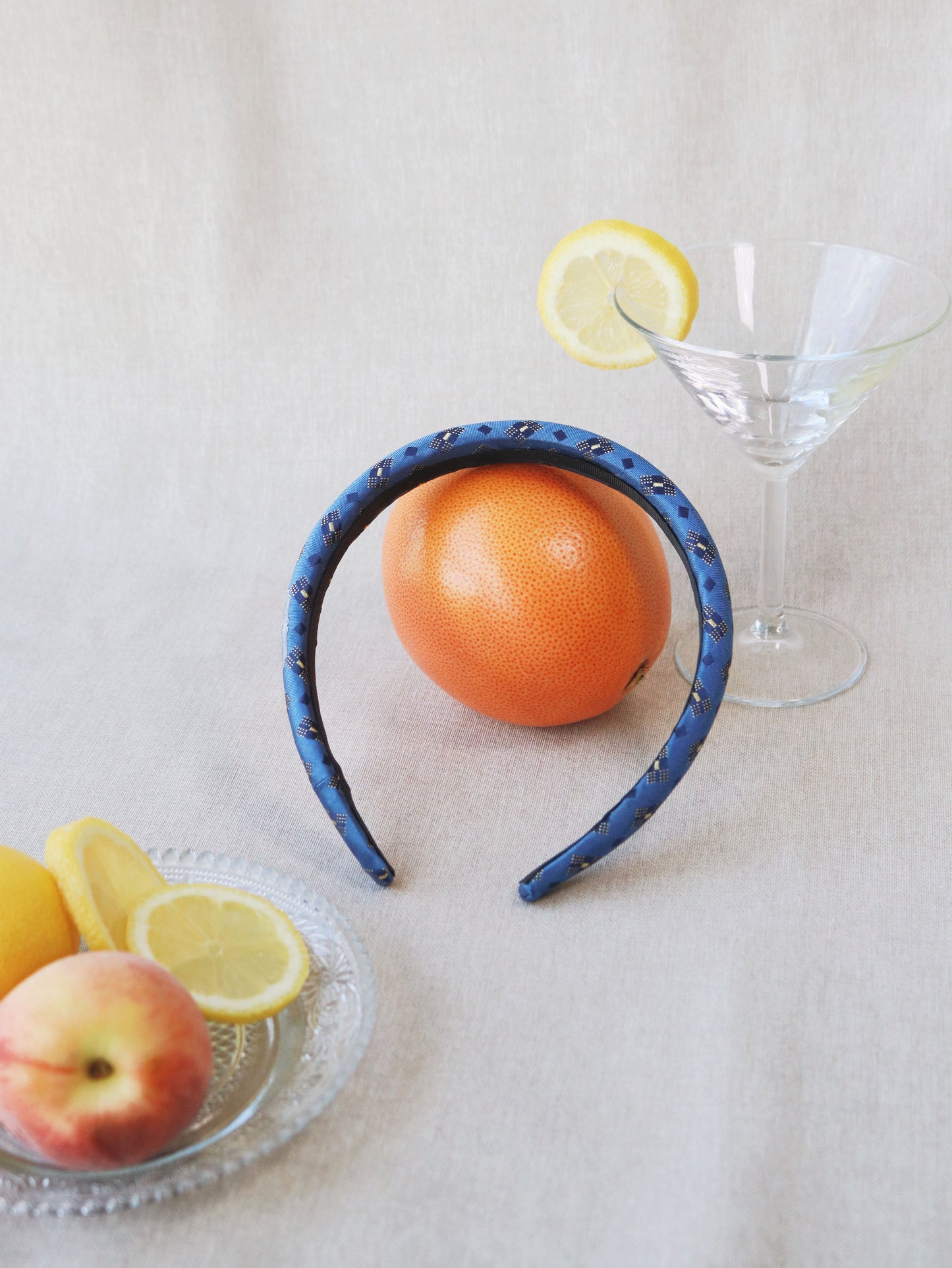 Headband Upcyclé Iconique 'Indigo Irisé'