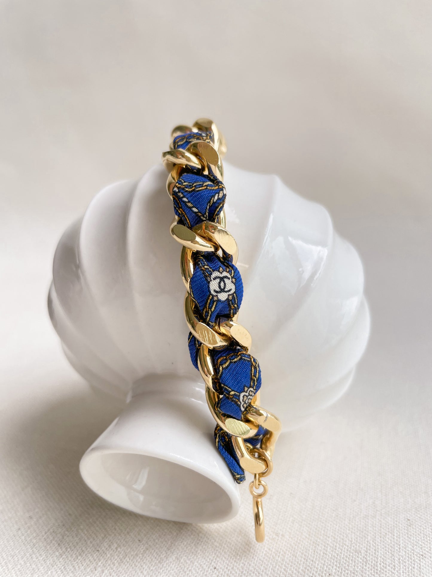Bracelet Mailles Upcyclé Iconique 'Maillon Doré'
