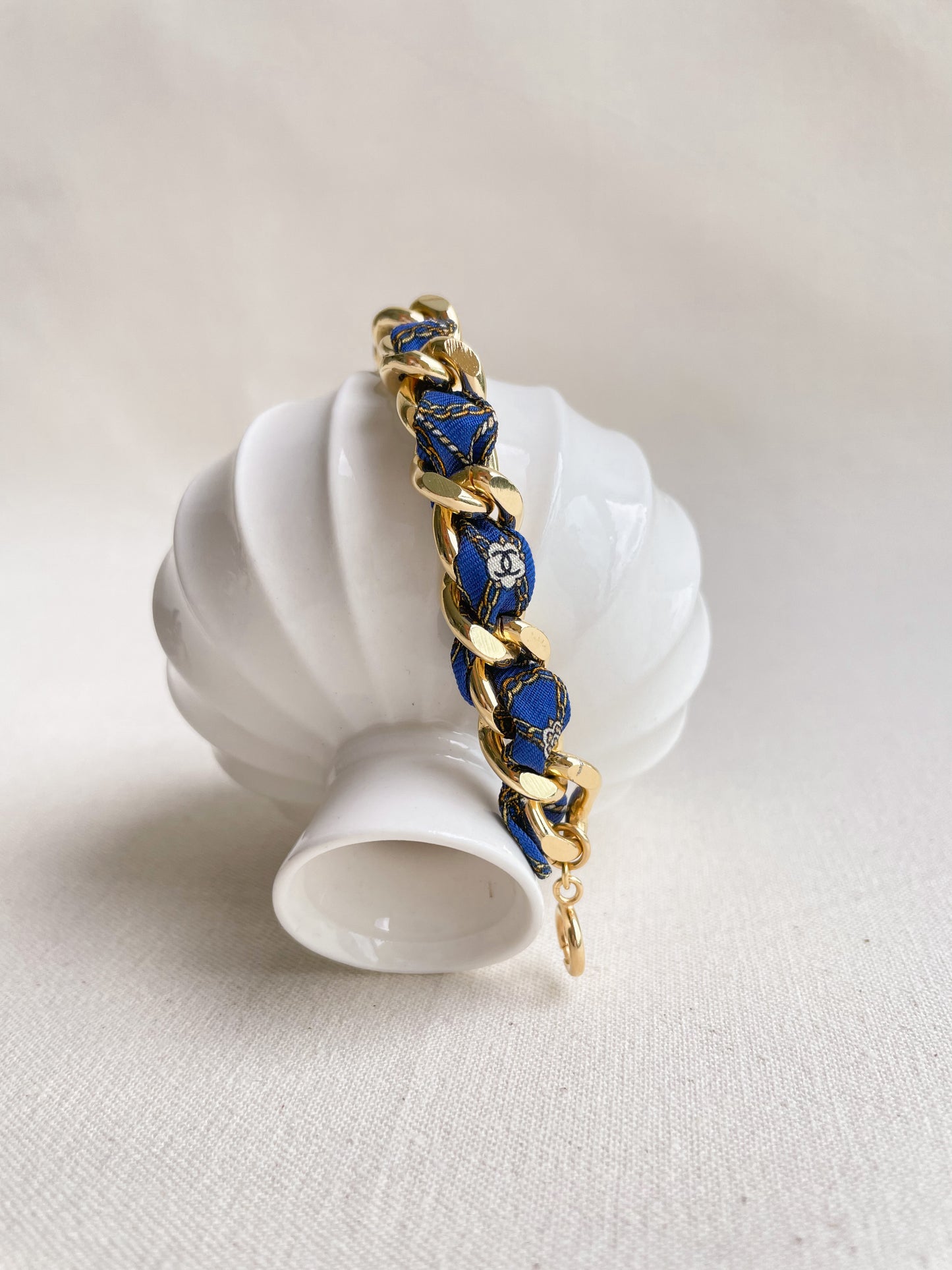 Bracelet Mailles Upcyclé Iconique 'Maillon Doré'