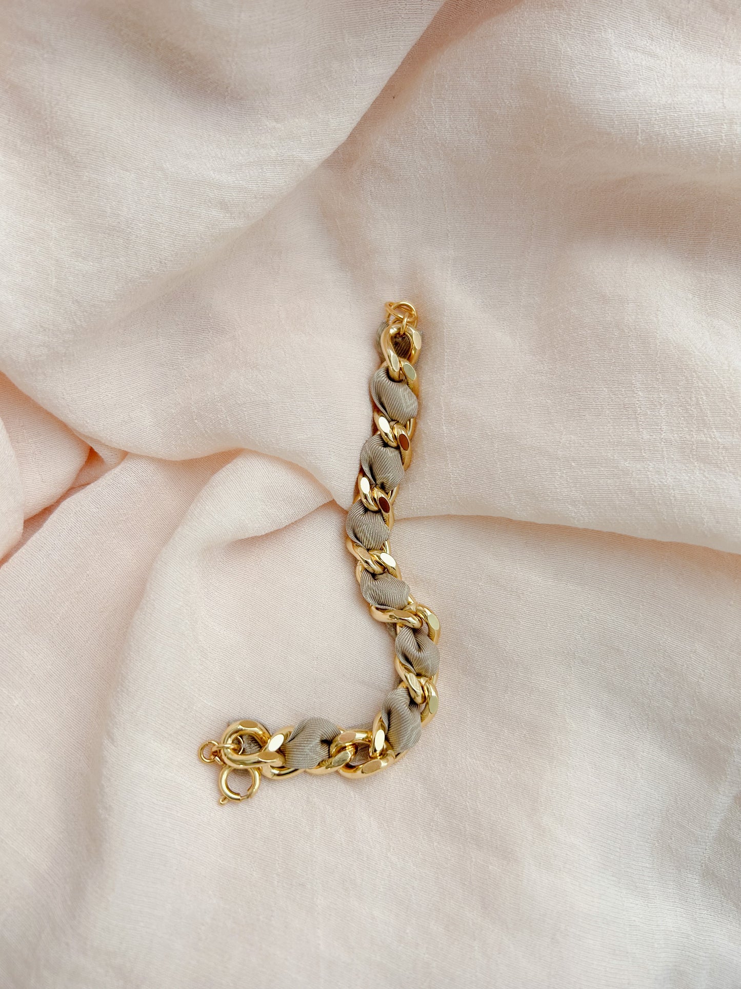 Bracelet Mailles Upcyclé 'Sérénité'